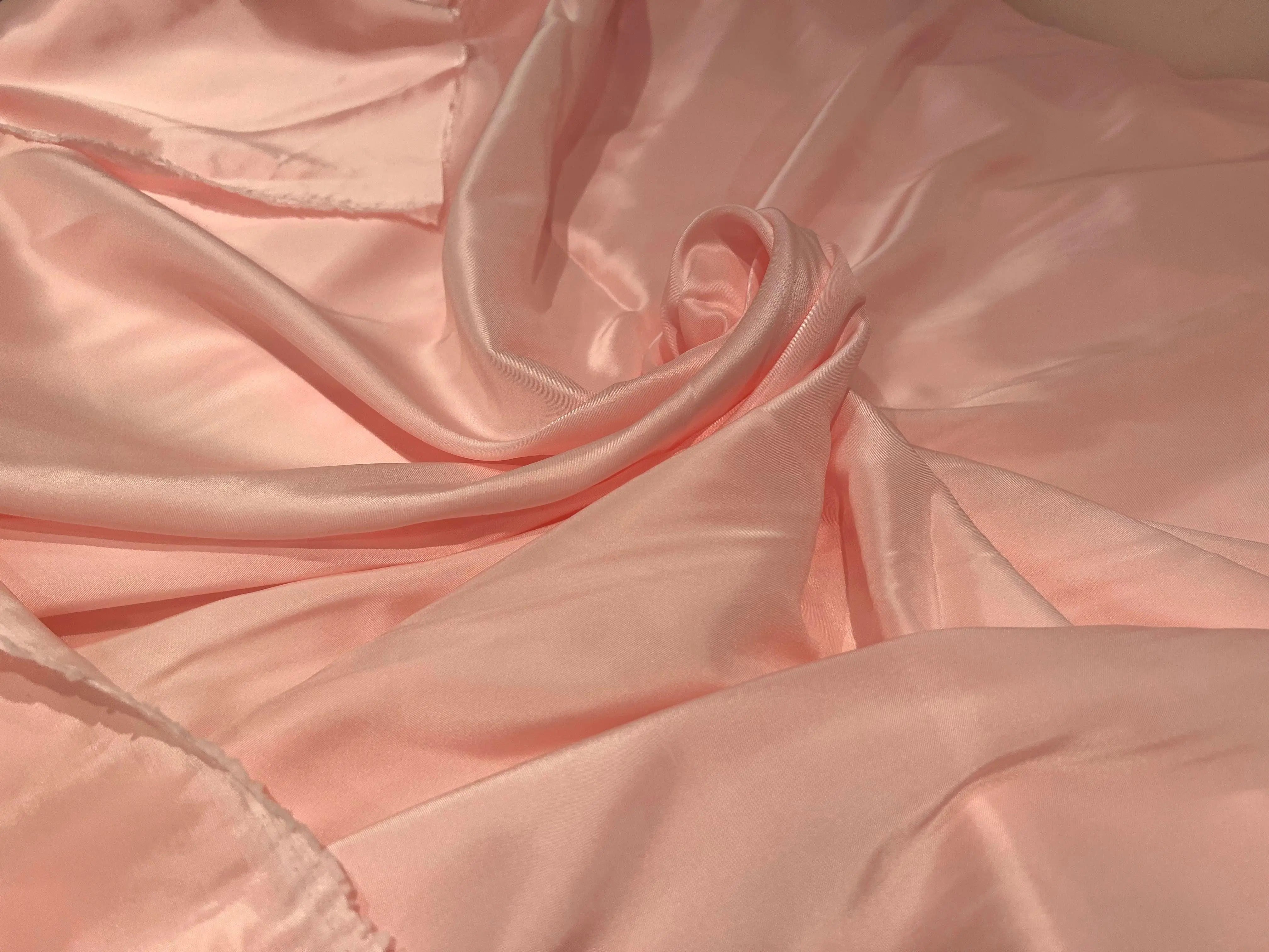 SATIN VISCOSE ROSE LAYETTE - My Little Coupon - tissu - coudre