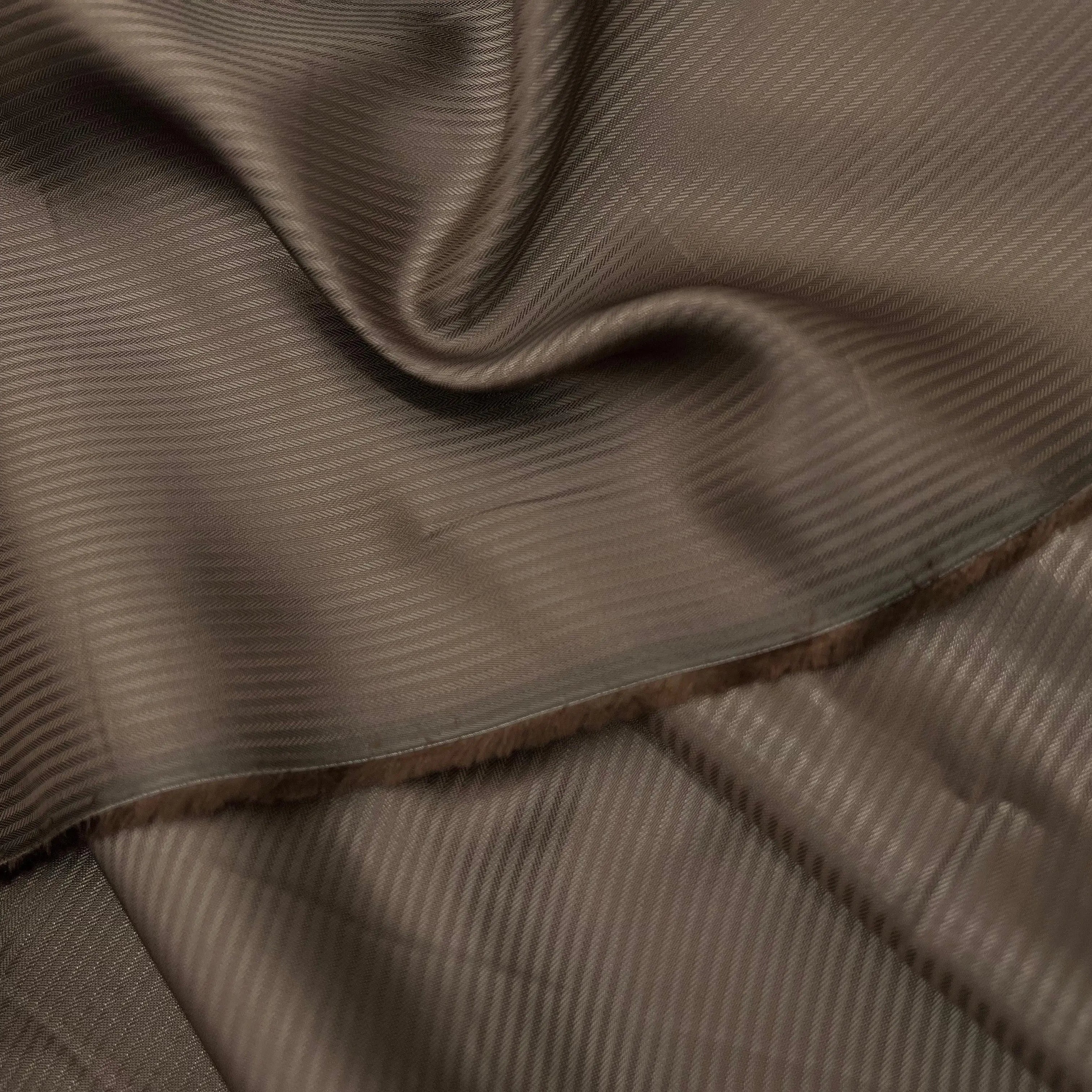 TAFFETAS FANTAISIE RAYURE CARAMEL - coupon de 3 mètres - My Little Coupon - tissu - coudre