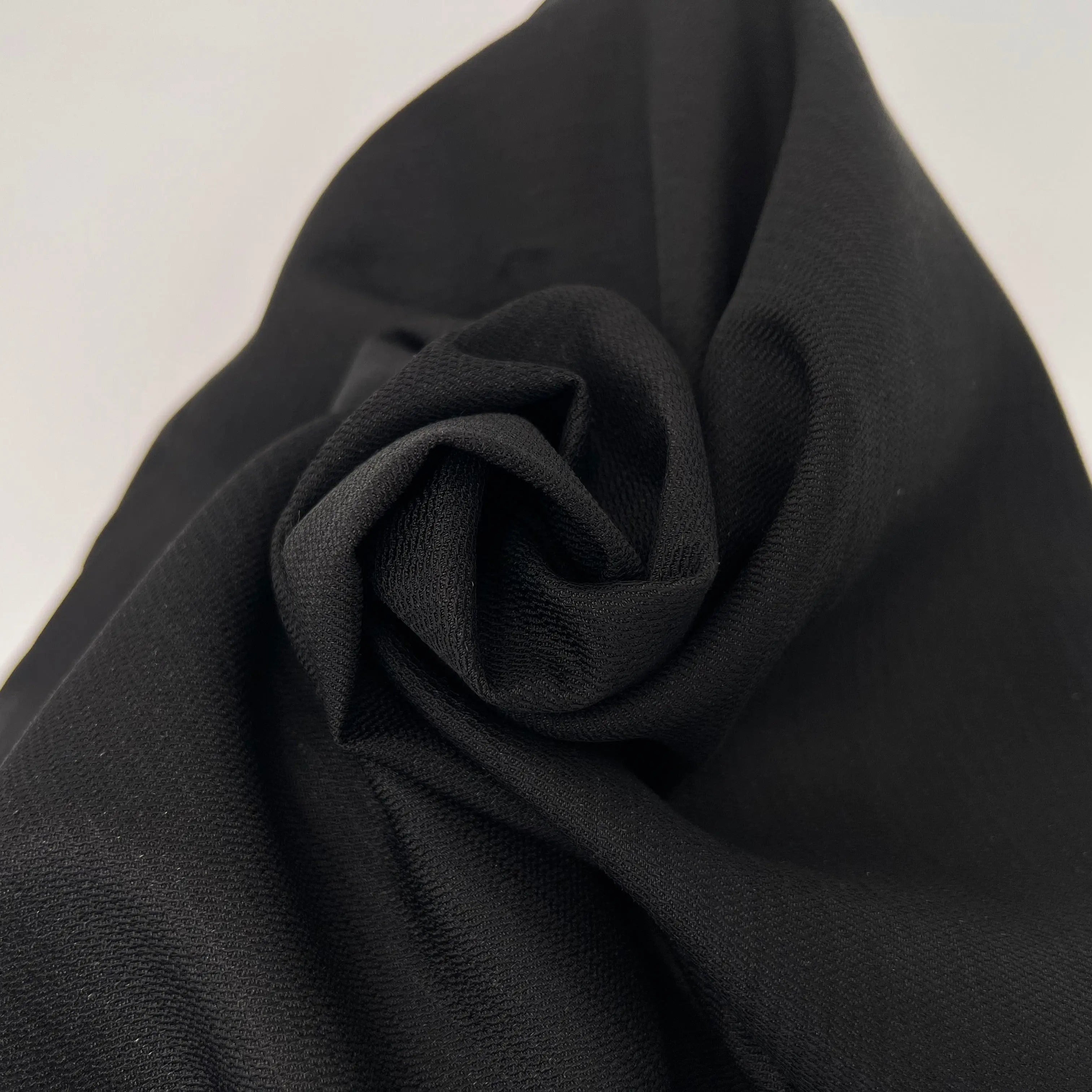 TISSU ARMURÉ POLYVISCOSE NOIR - My Little Coupon - tissu - coudre