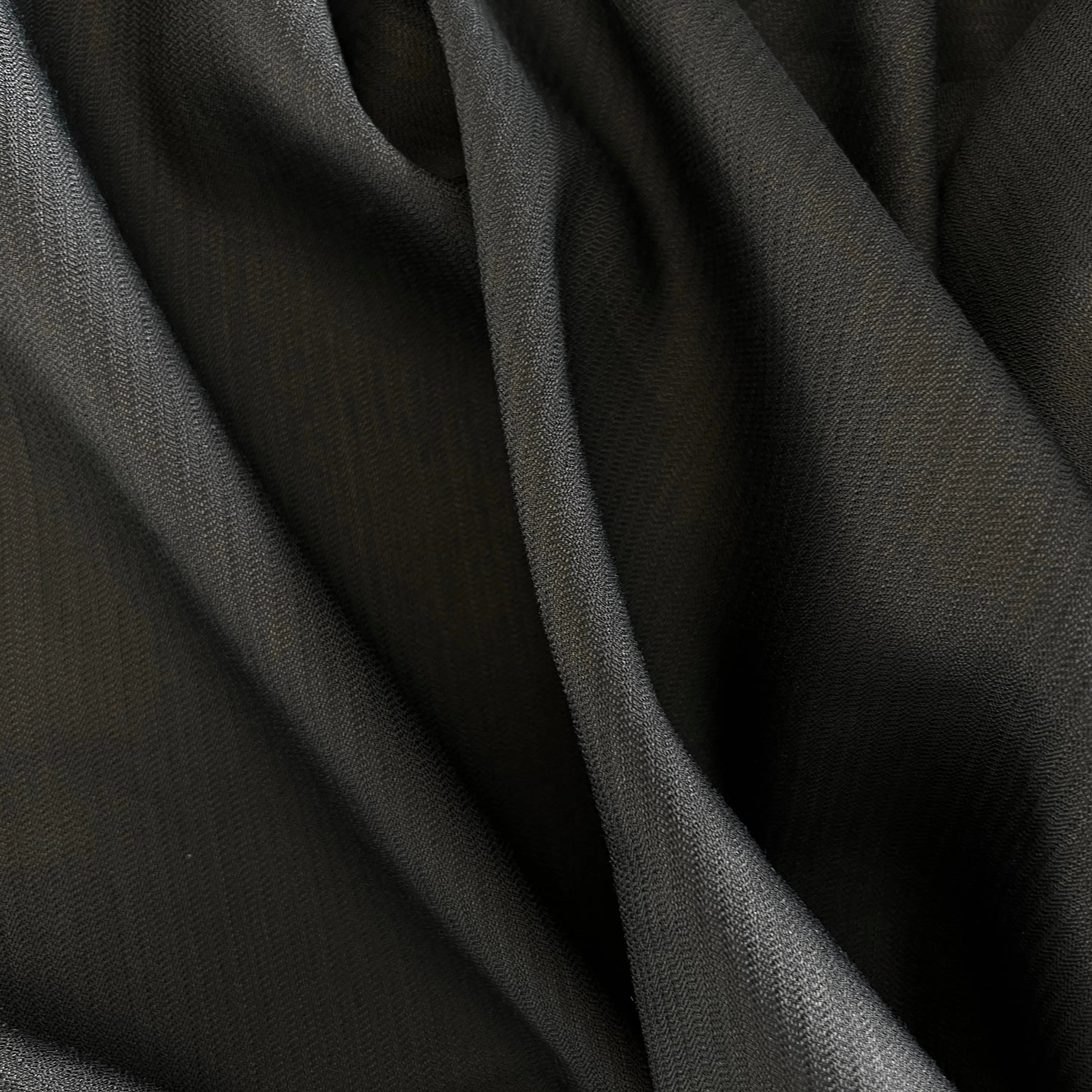 TISSU ARMURÉ POLYVISCOSE NOIR - My Little Coupon - tissu - coudre