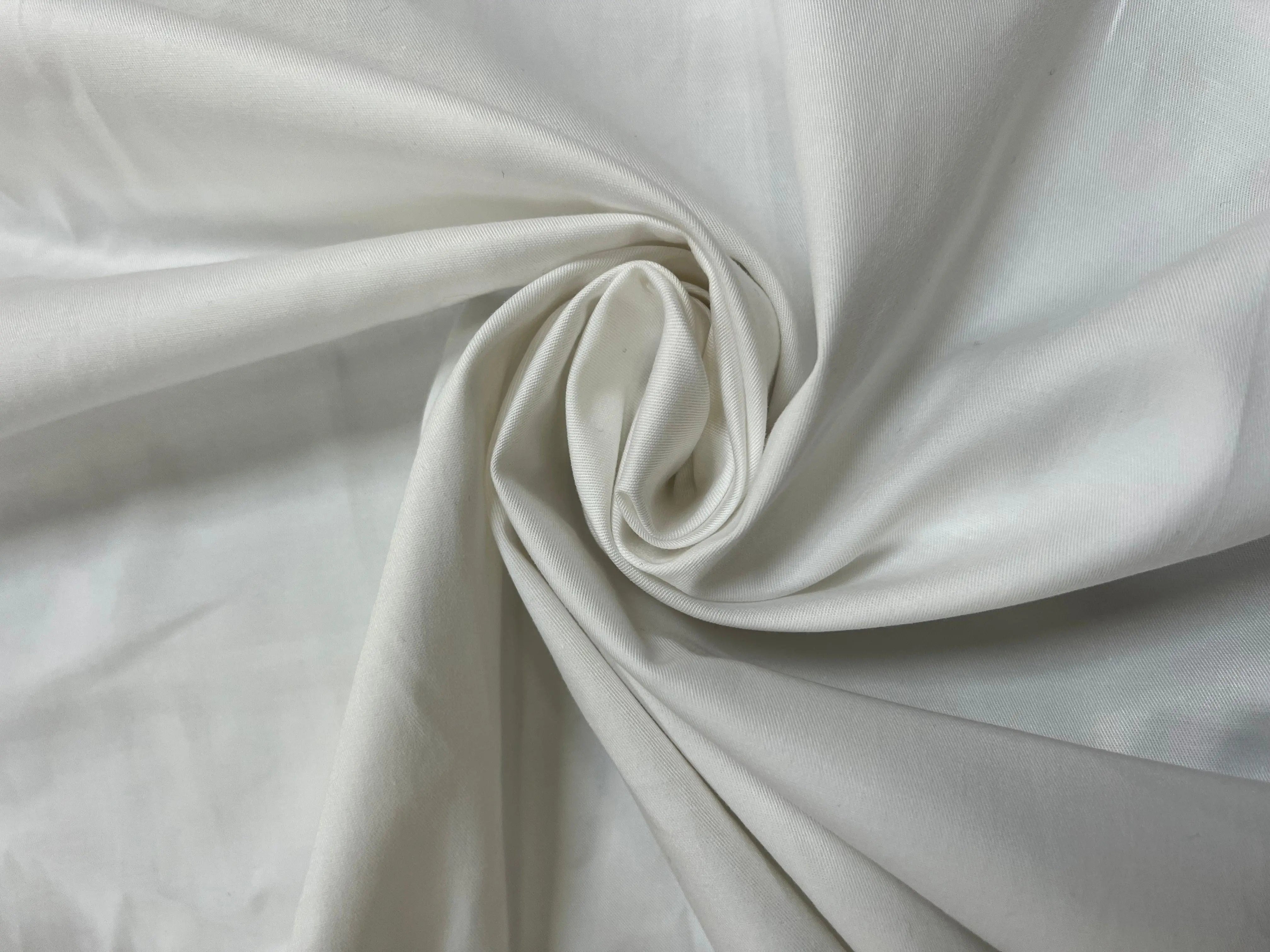 TOILE DE COTON BLANCHE FINEMENT SERGÉ - My Little Coupon - tissu - coudre