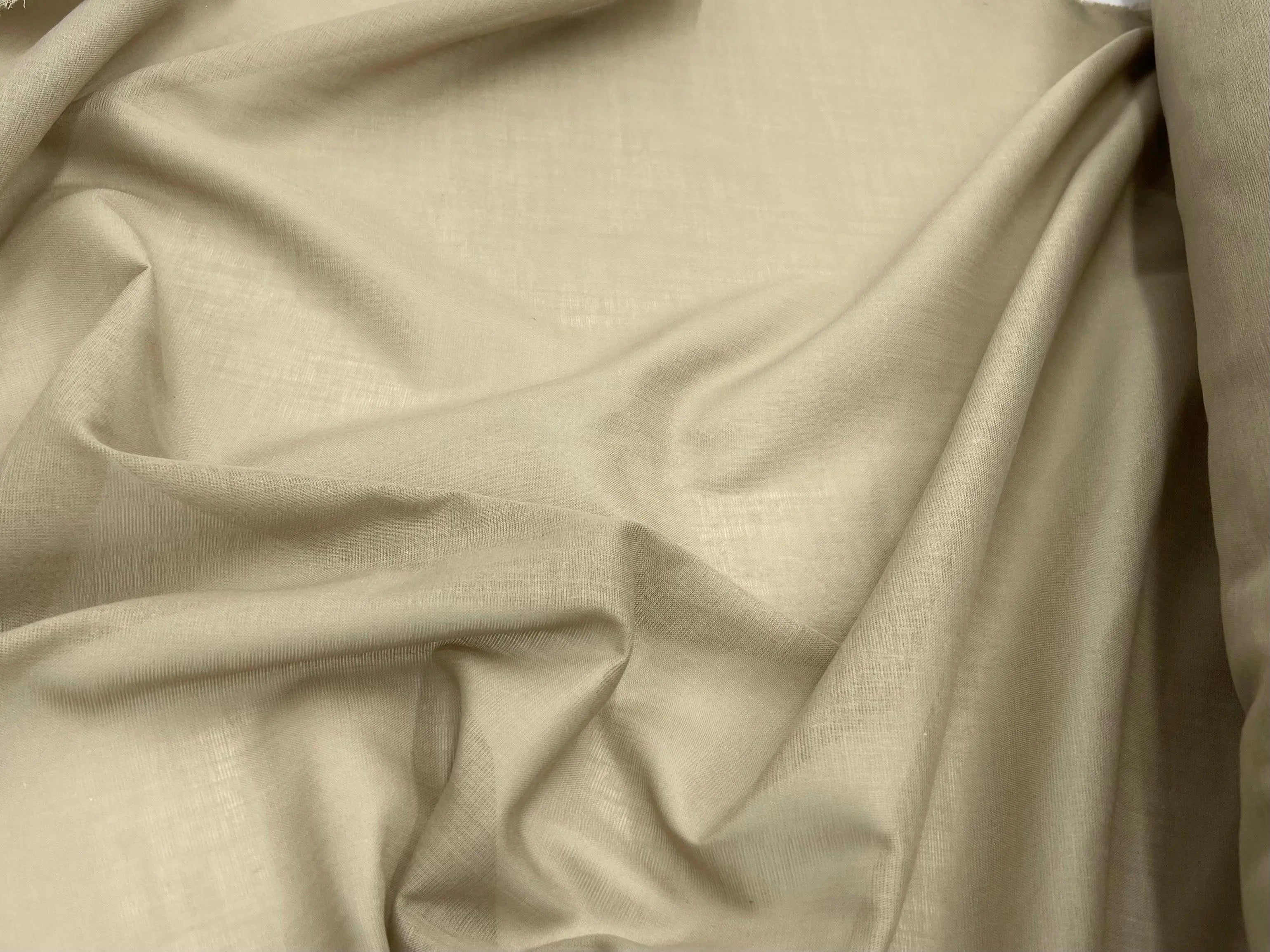 VOILE DE COTON PEIGNÉ SABLE - coupon de 3 mètres - My Little Coupon - tissu - coudre