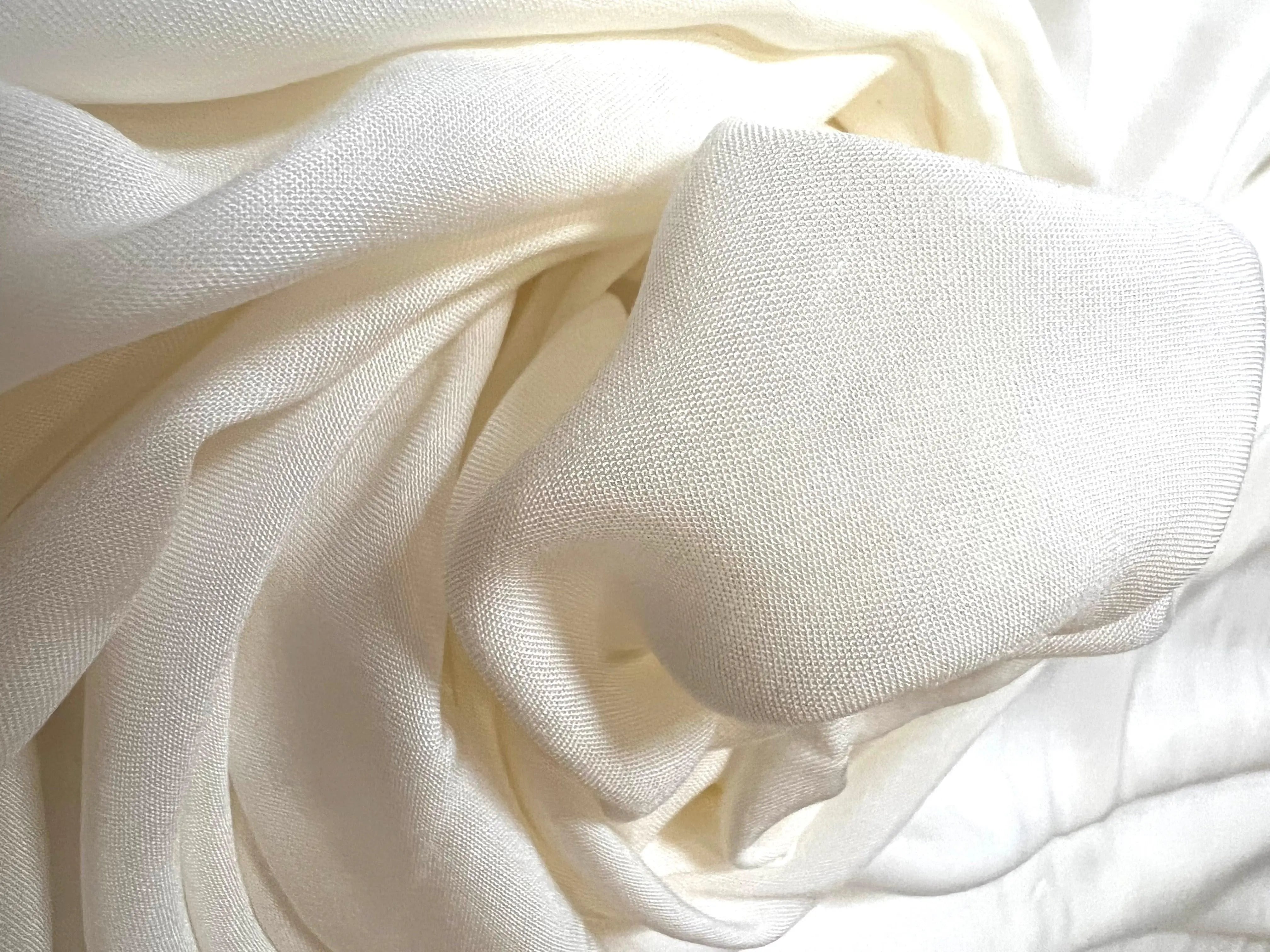 VOILE VISCOSE BLANC CASSÉ 100% VISCOSE - coupon de 3 mètres - My Little Coupon - tissu - coudre