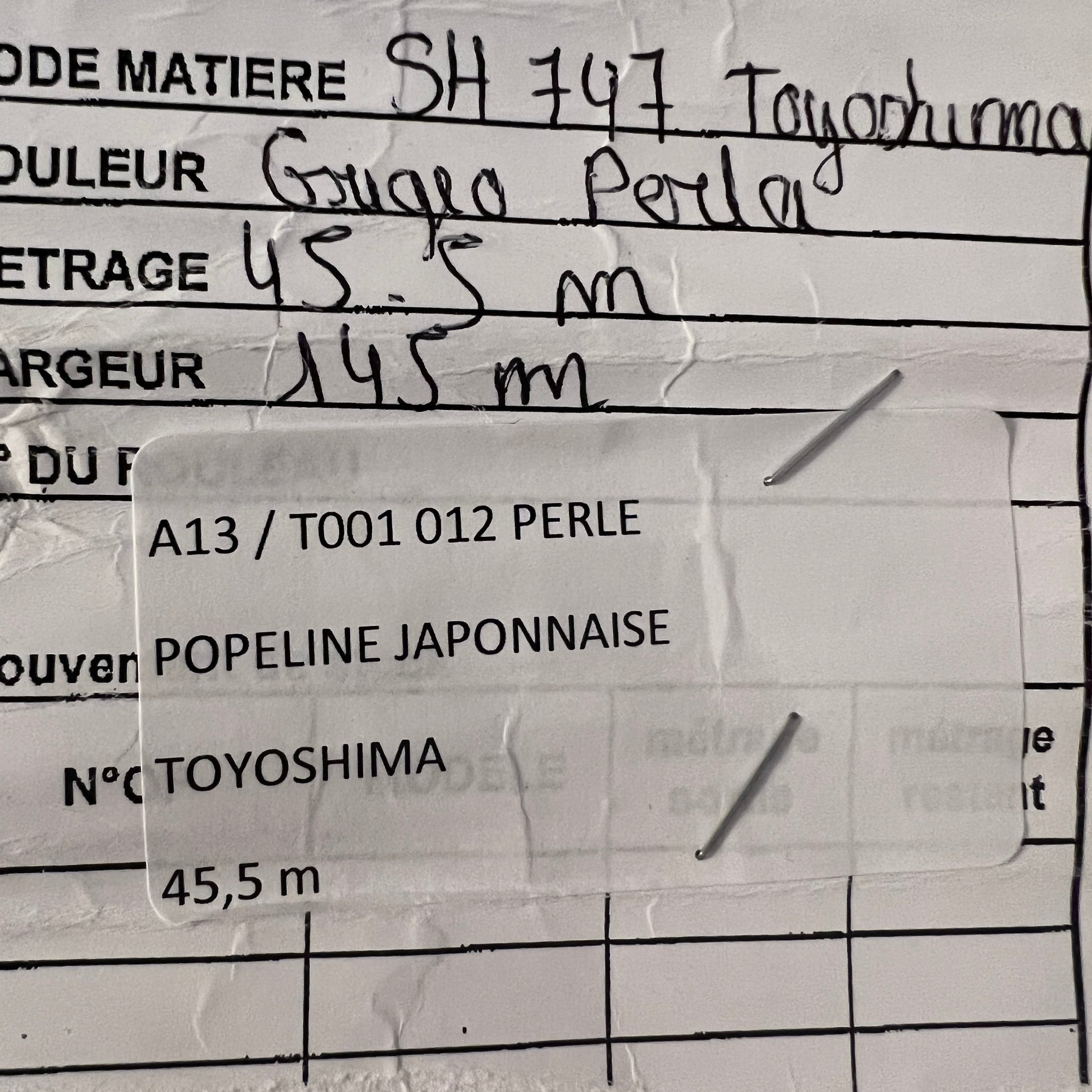 POPELINE DE COTON PERLE CLAIR MSO