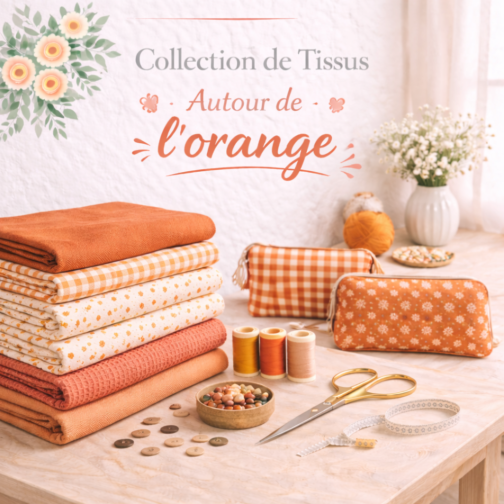 collection tissu couleur orange - My Little Coupon