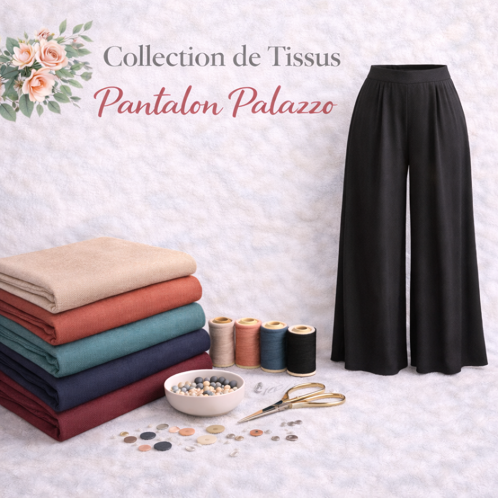 collection tissu pantalon palazzo couture - My Little Coupon