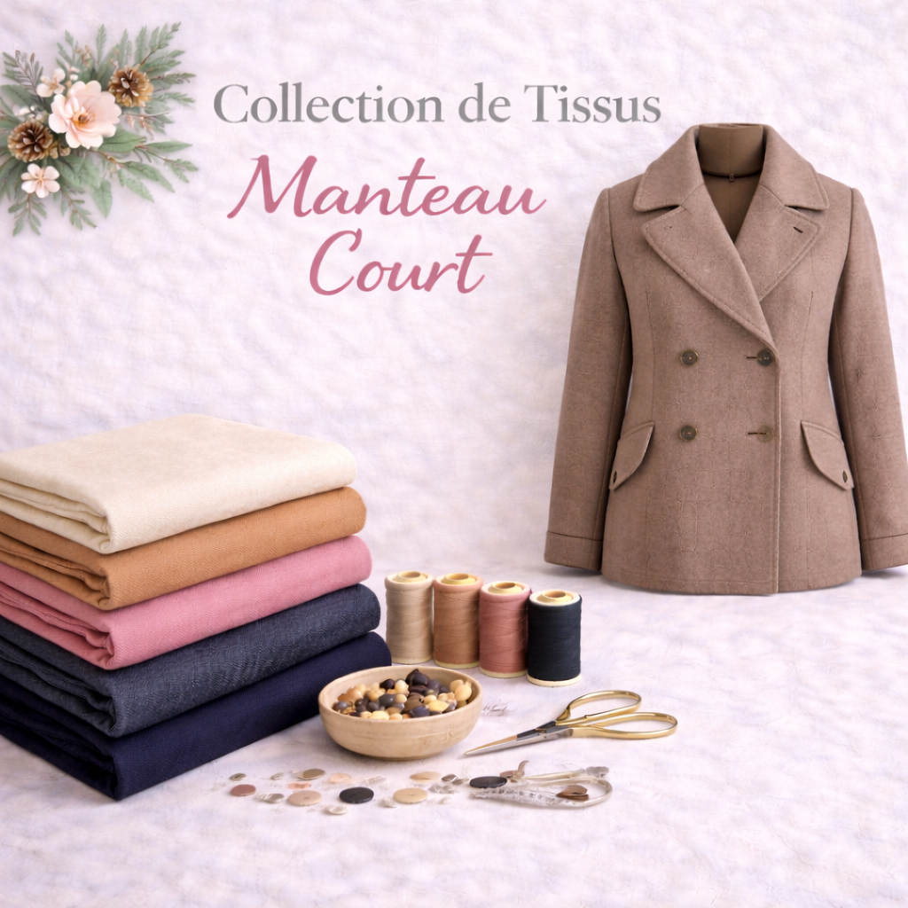 collection couture tissu manteau court - My Little Coupon