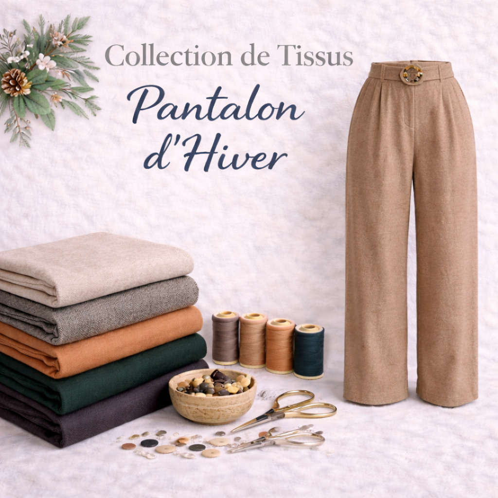 collection tissu pantalon d'hiver couture - My Little Coupon