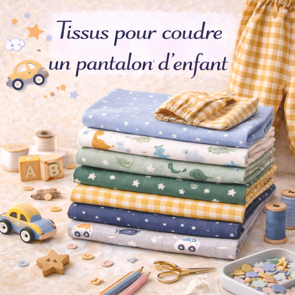 tissu couture pantalon enfant - My Little Coupon