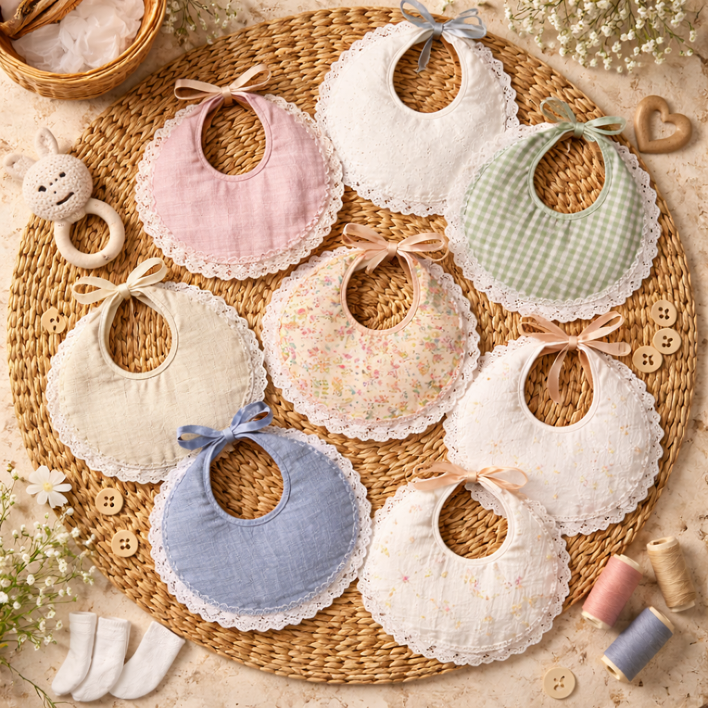 Cousez de la douceur avec nos tissus pour bavoirs bébé de haute qualité