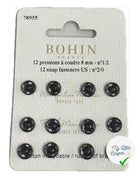 12 PRESSIONS À COUDRE 8MM - NOIR - My Little Coupon