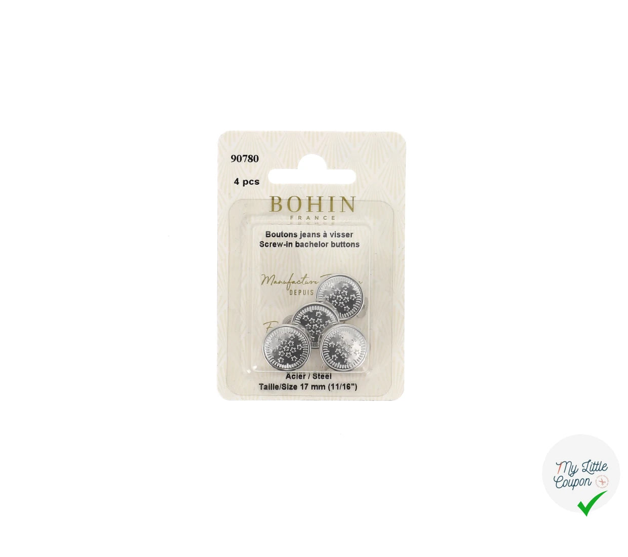 4 BOUTONS JEAN A VISSER - BOHIN - My Little Coupon