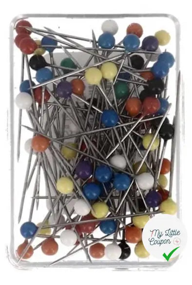 80 ÉPINGLES TÊTE VERRE 0,60*0,30MM - My Little Coupon