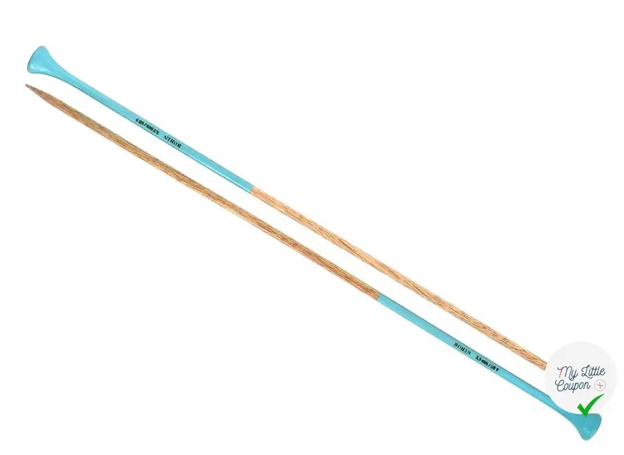 AIGUILLES À TRICOTER EN BOIS DE MANGUIER 40CM ROUGE - My Little Coupon