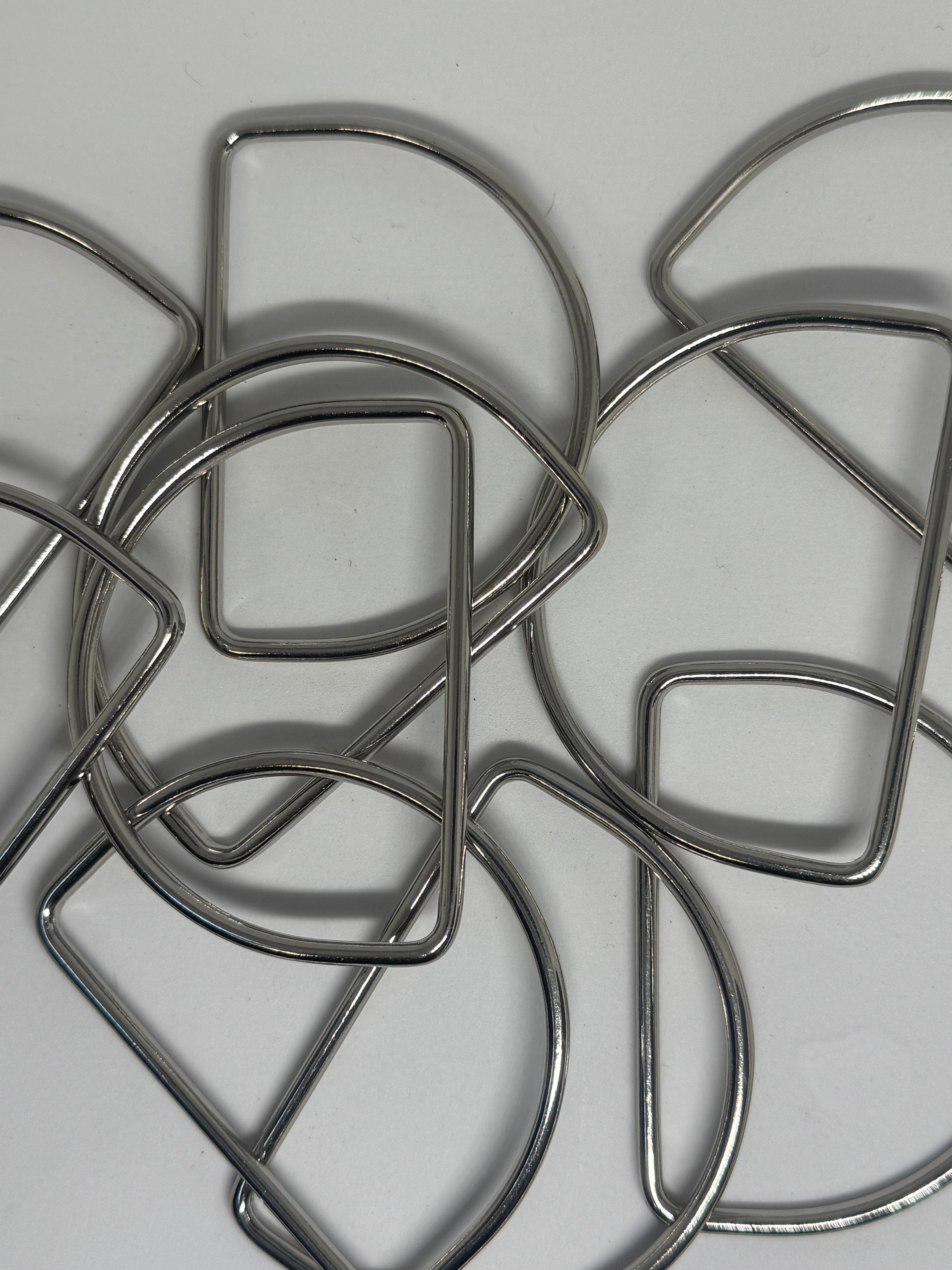 ANNEAUX METAL ARGENTE FORME D - My Little Coupon