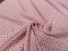 VOILE DE COTON FOND BEIGE MOTIFS PETITS POIDS ROUGE IRREGULIERS - My Little Coupon