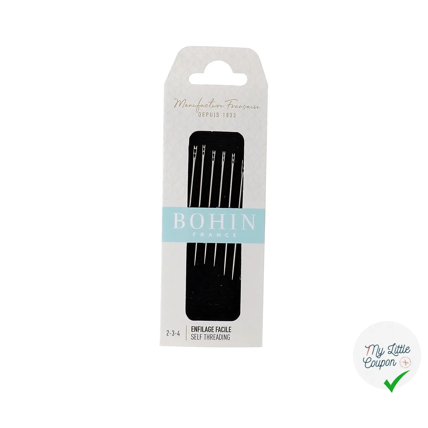 Aiguilles enfilage facile assortiment N°2 à 4 - My Little Coupon