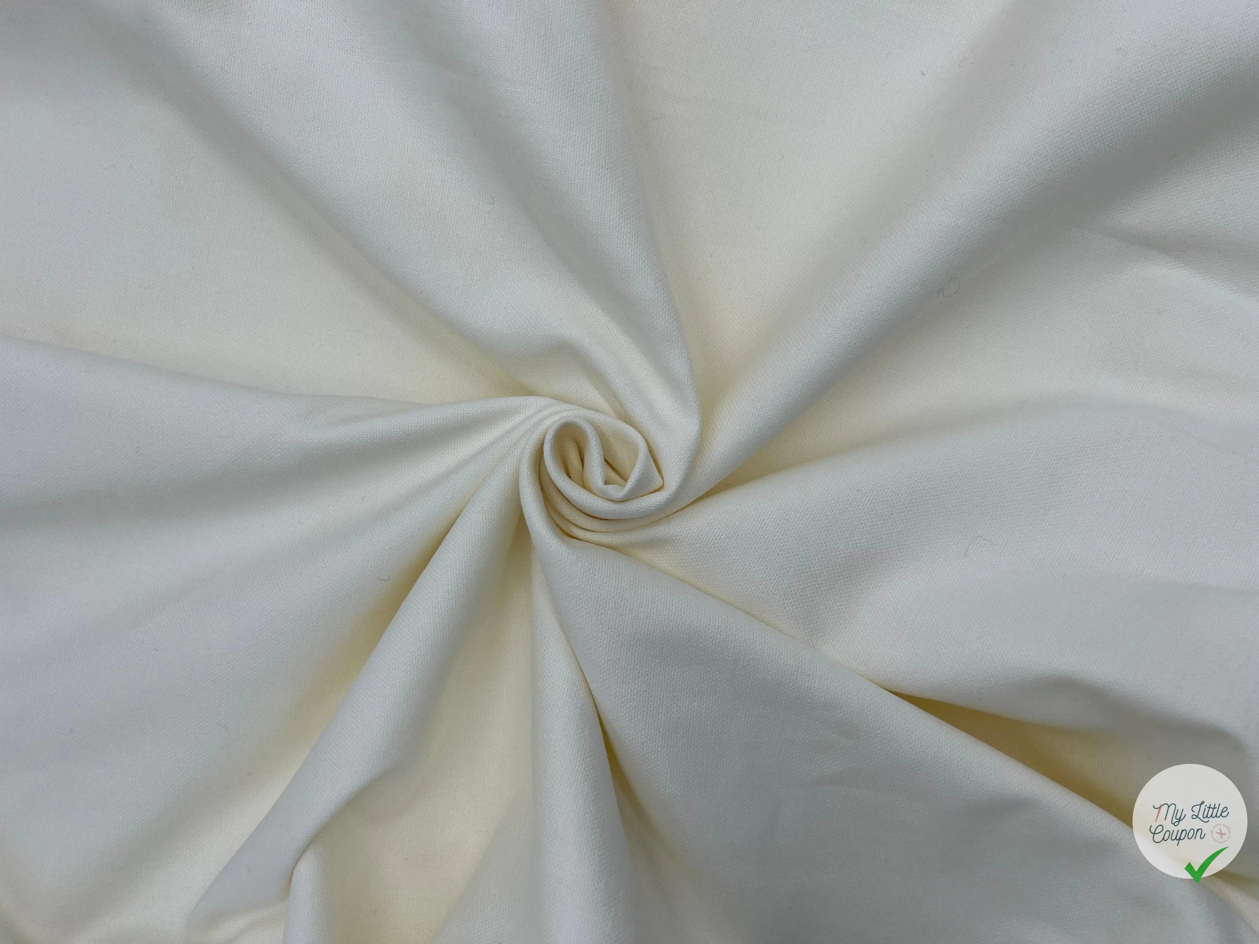 BACHETTE DE COTON BLANC CASSÉ - My Little Coupon - tissu - coudre