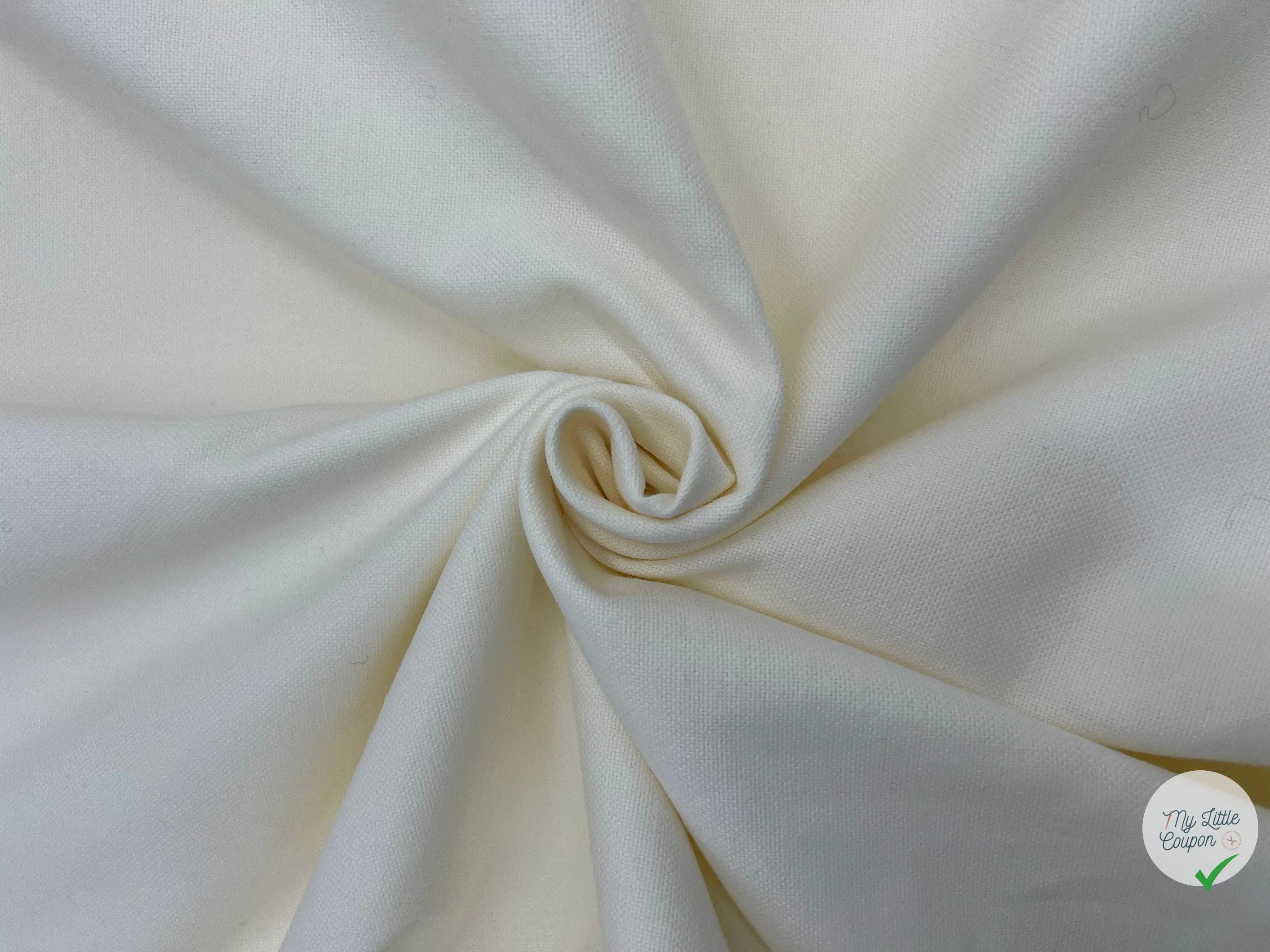 BACHETTE DE COTON BLANC CASSÉ - My Little Coupon - tissu - coudre