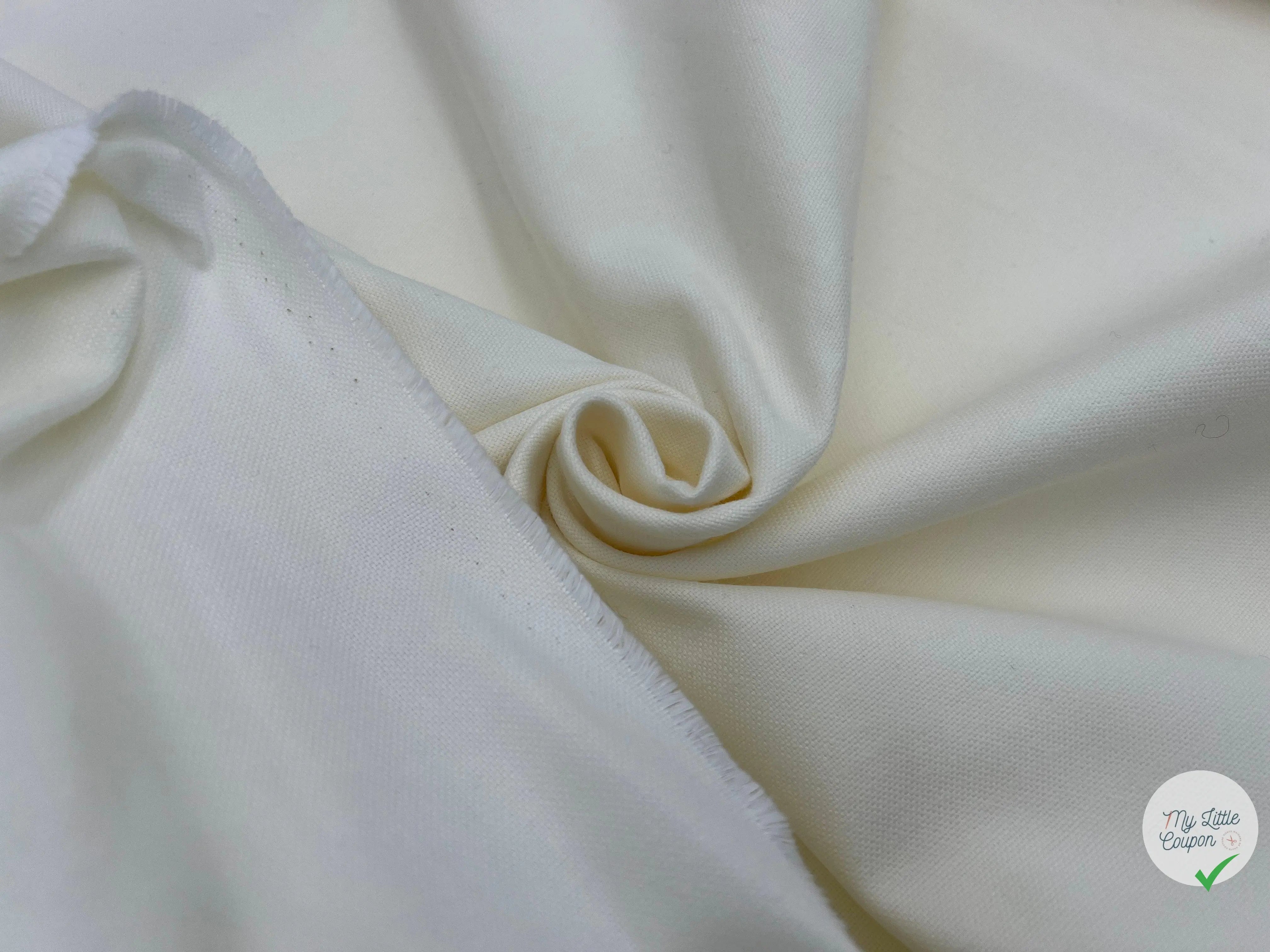 BACHETTE DE COTON BLANC CASSÉ - My Little Coupon - tissu - coudre