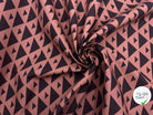 BACHETTE DE COTON IMPRIMÉE POLYGONES BICOLORES MARRON - My Little Coupon - tissu - coudre