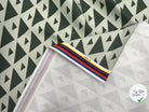 BACHETTE DE COTON IMPRIMÉE POLYGONES BICOLORES VERT - My Little Coupon - tissu - coudre