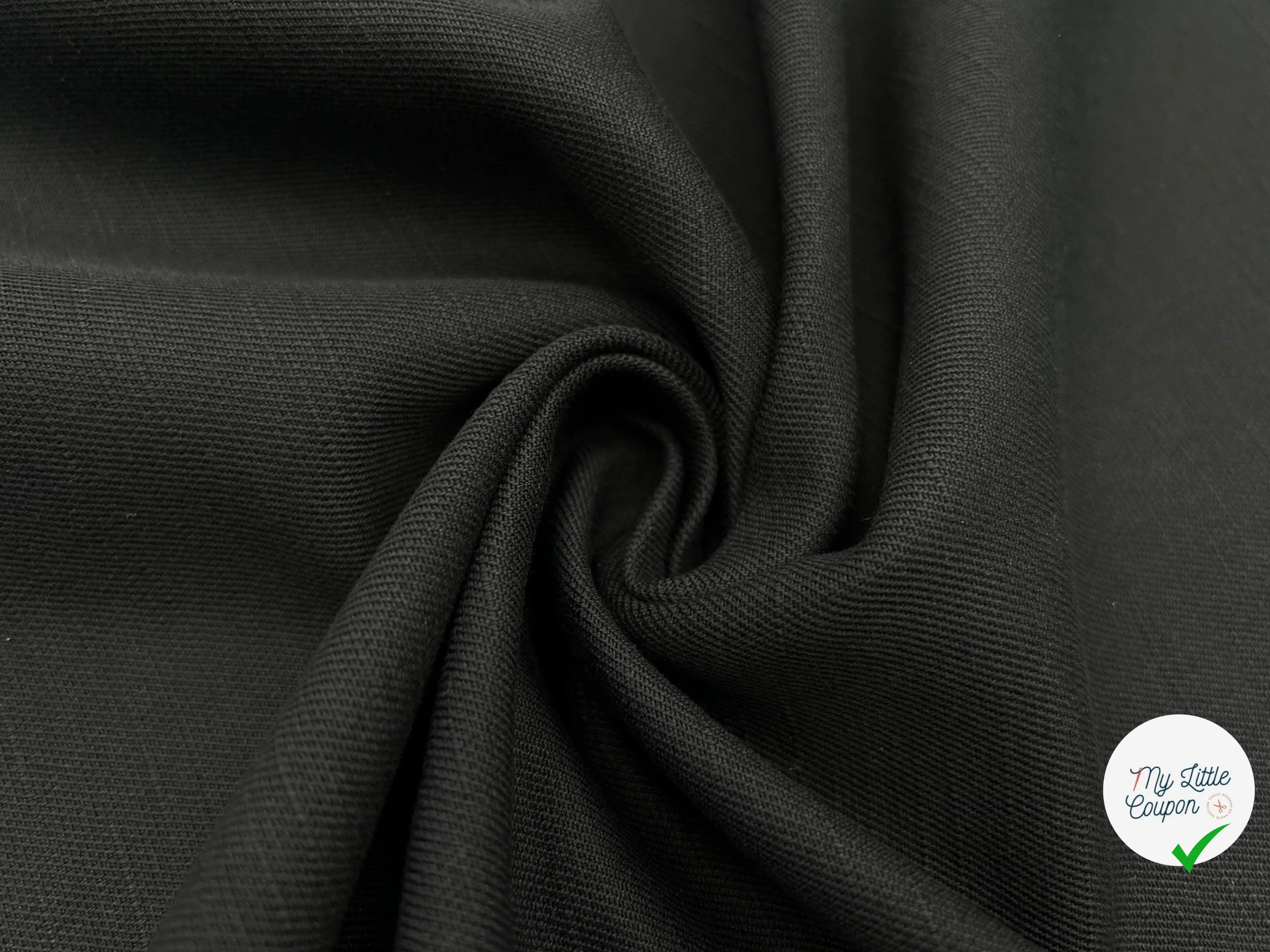 BACHETTE FLAMMÉE LOURDE NOIRE - My Little Coupon - tissu - coudre
