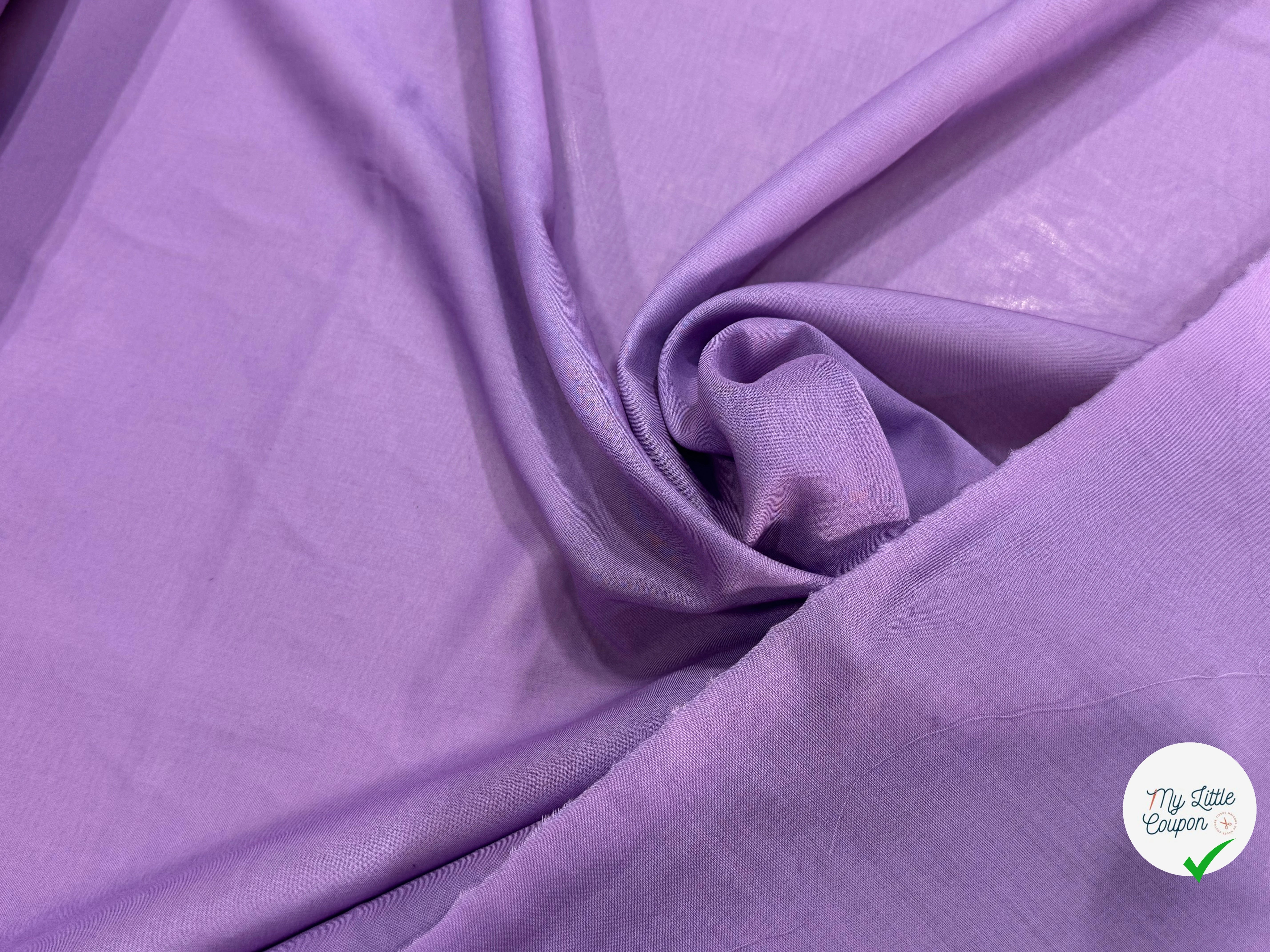 BATISTE DE COTON LÉGÈRE LILAS 100% COTON - My Little Coupon