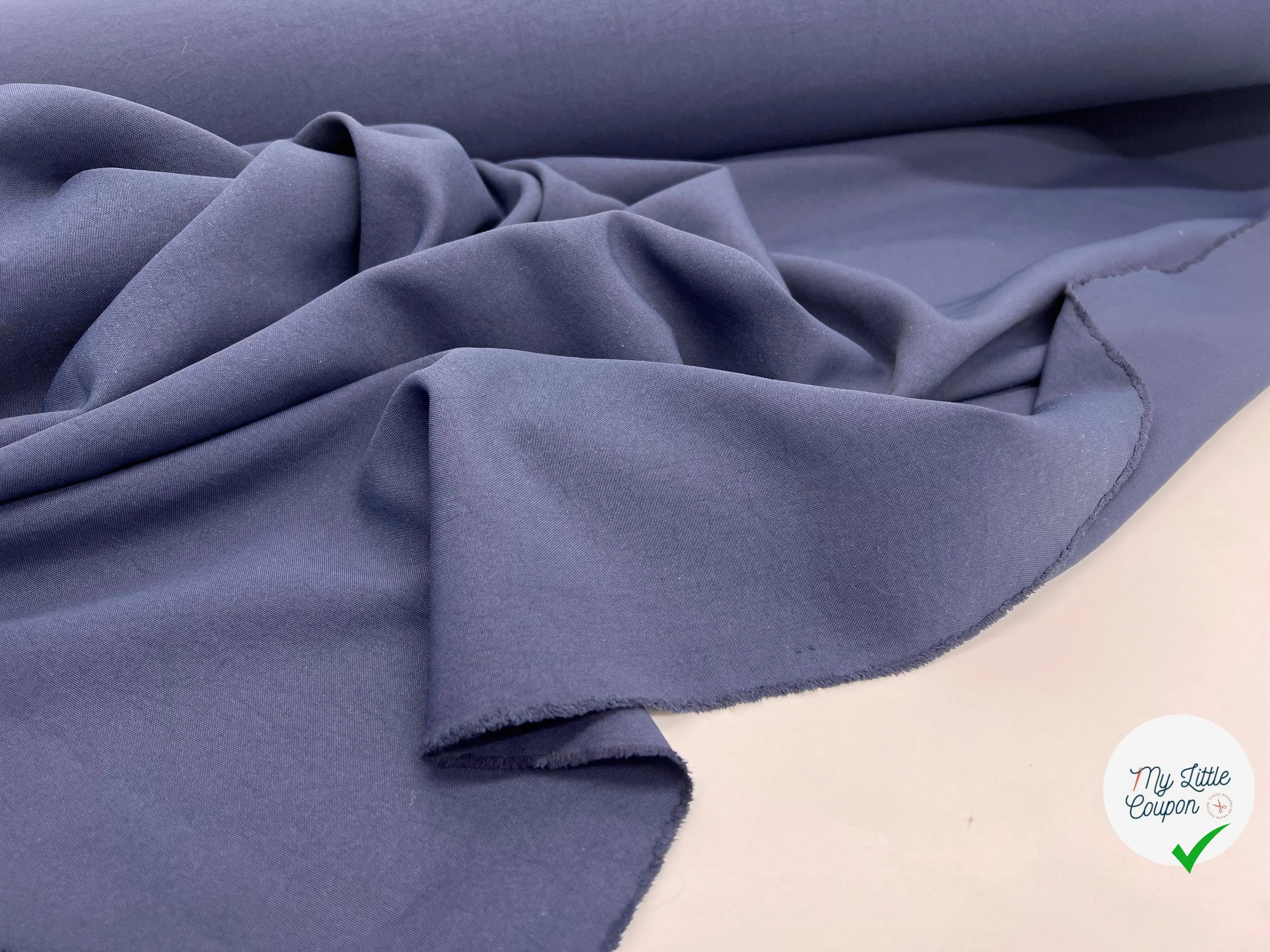 BENGALINE BLEU MARINE - My Little Coupon - tissu - coudre