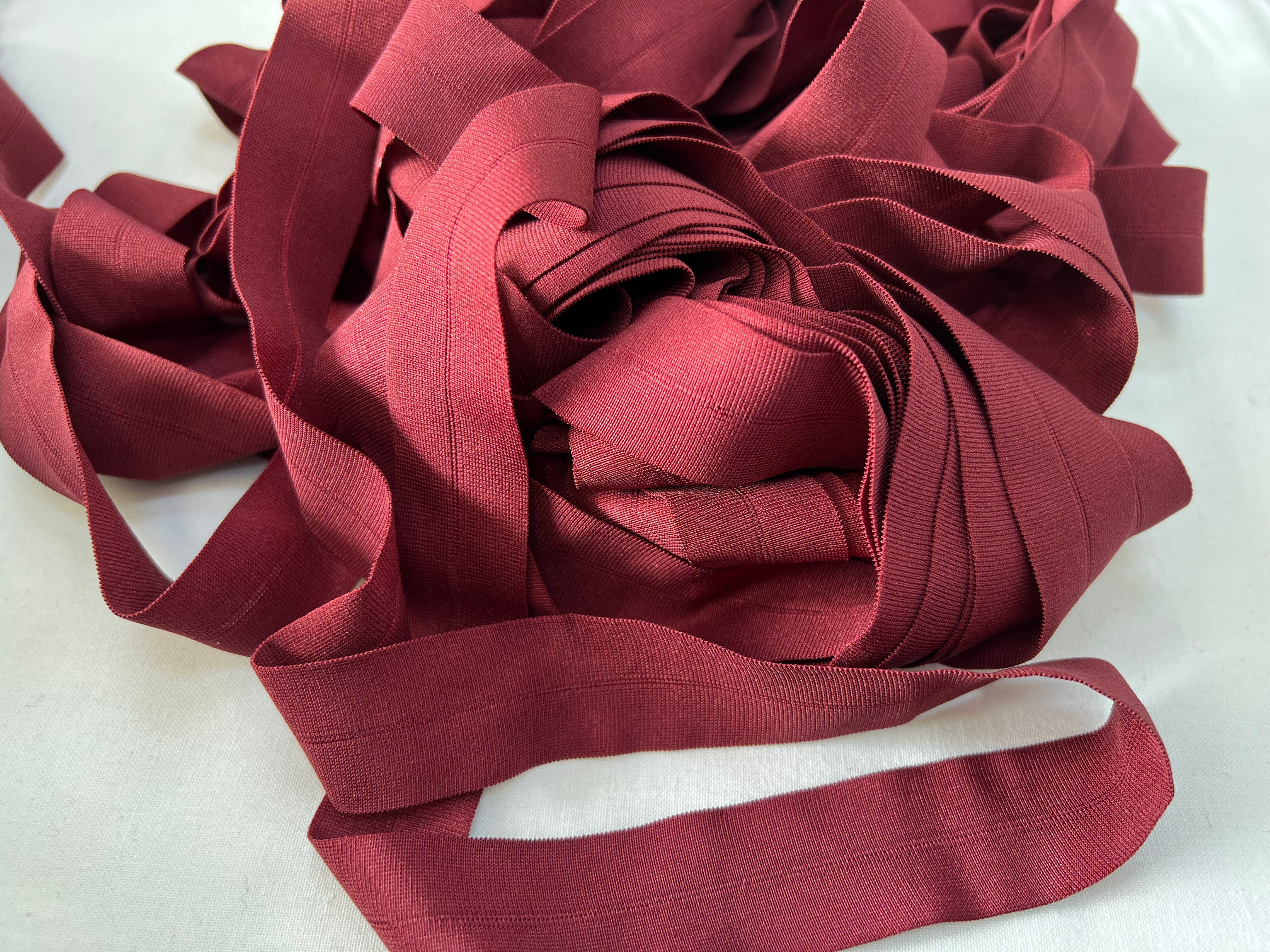BIAIS PLAT ÉLASTIQUE LINGERIE 25mm bordeaux - My Little Coupon