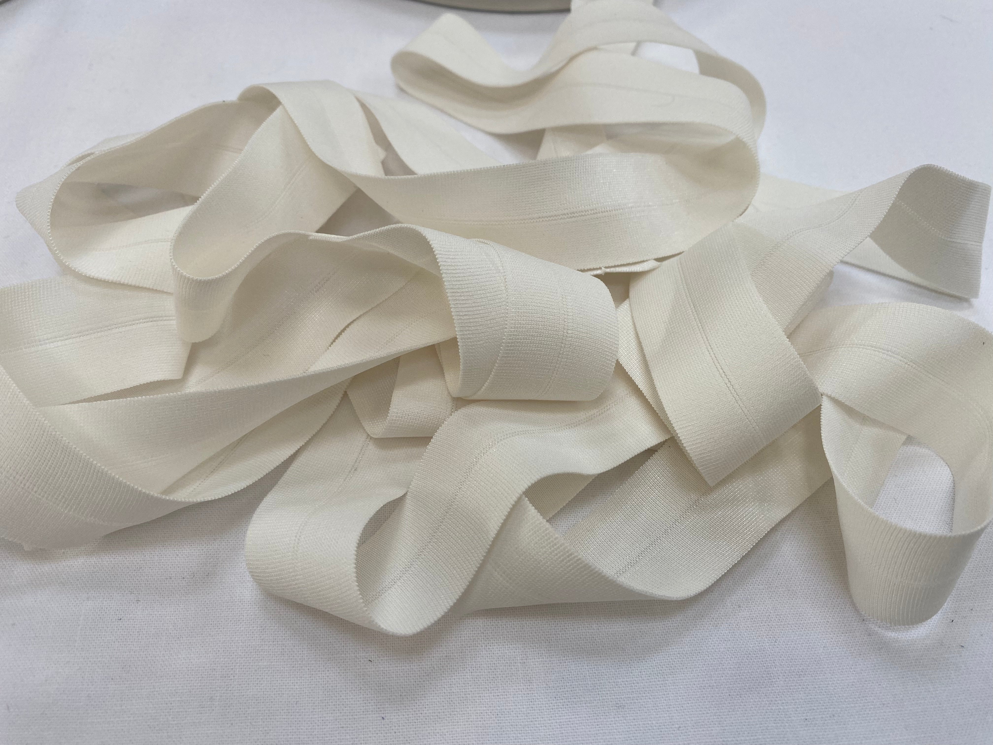 BIAIS PLAT ÉLASTIQUE LINGERIE BLANC 24mm - My Little Coupon