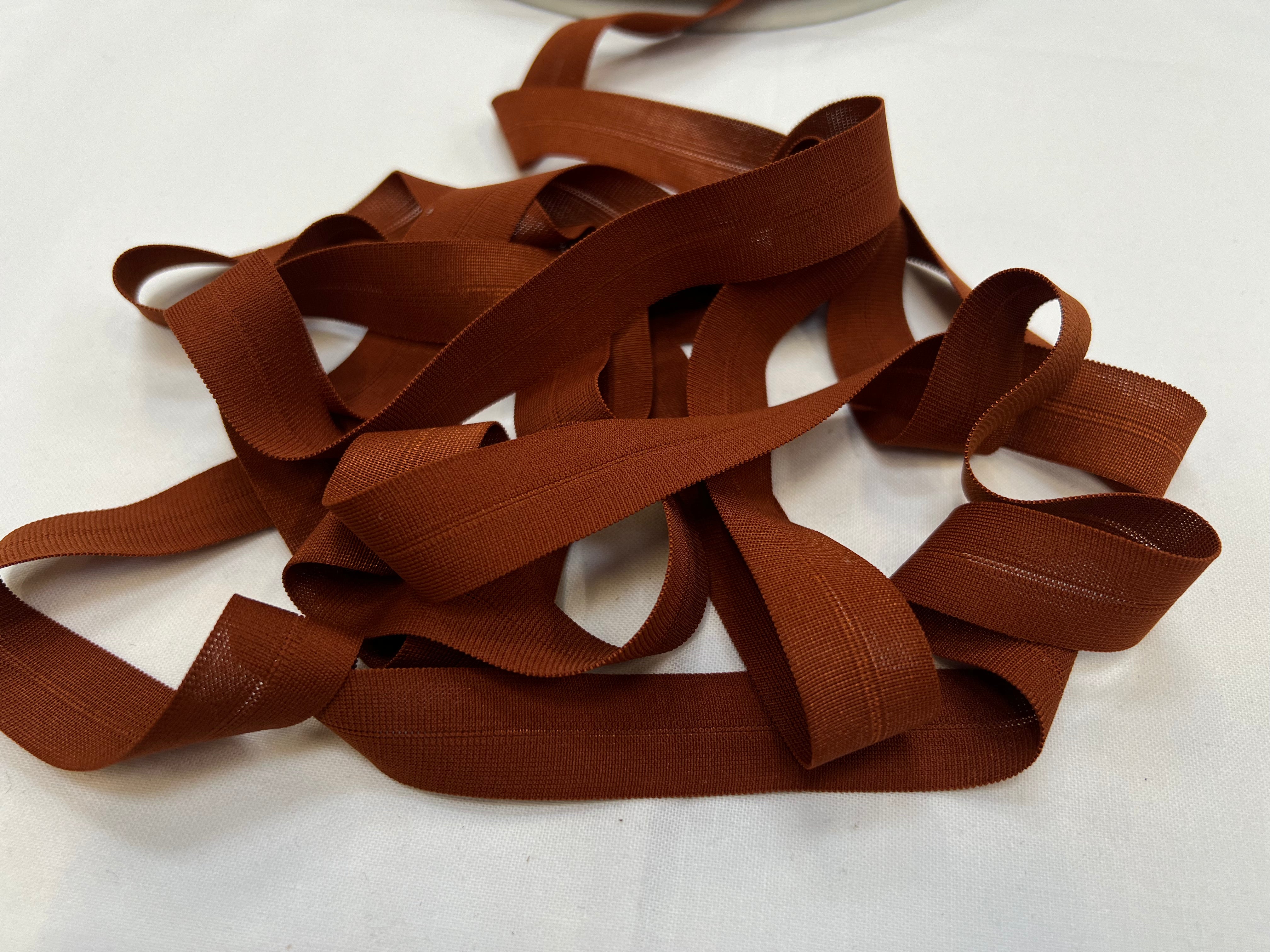BIAIS PLAT ÉLASTIQUE LINGERIE CARAMEL 18mm - My Little Coupon