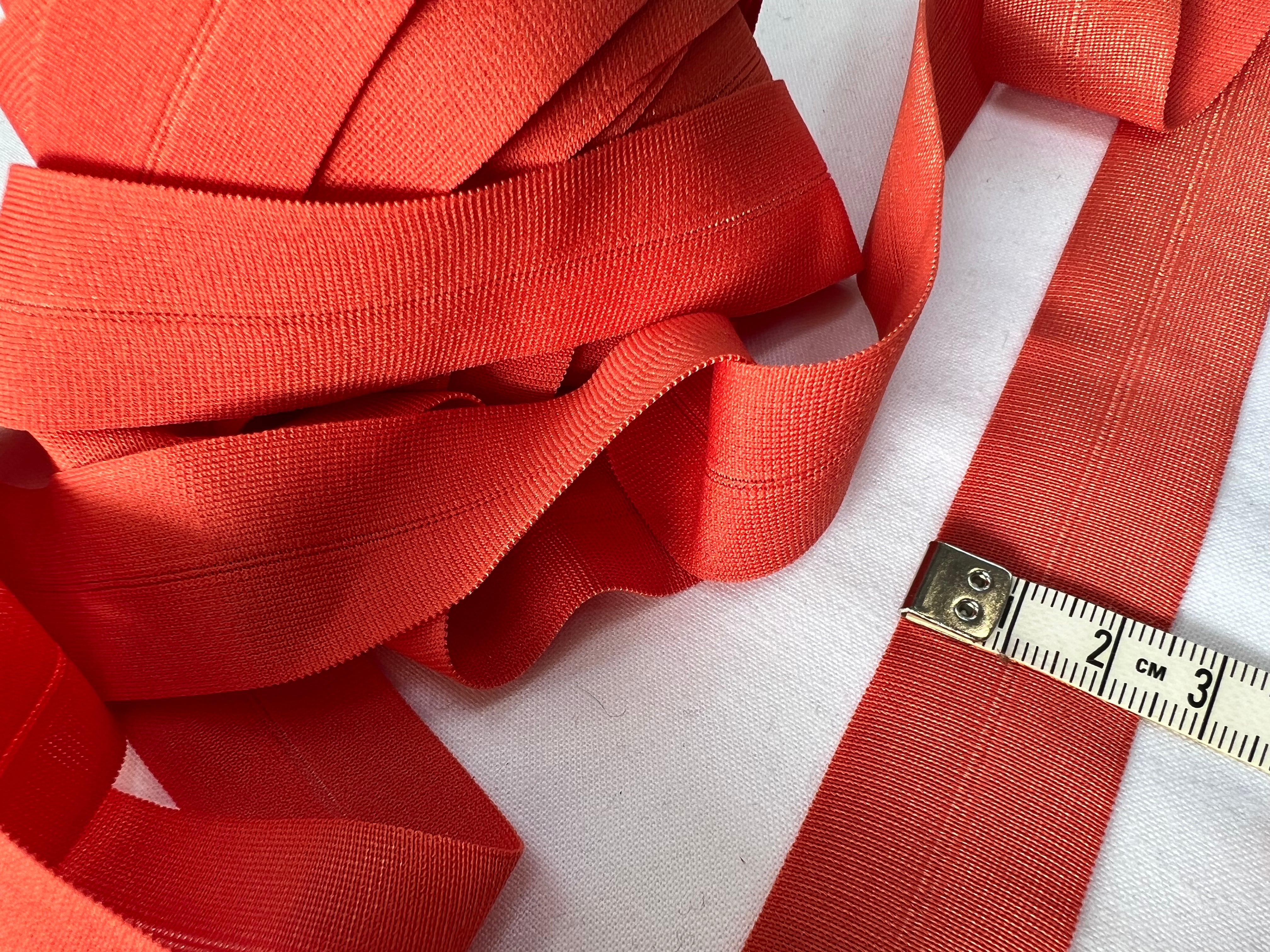 BIAIS PLAT ÉLASTIQUE LINGERIE ORANGE 24mm - My Little Coupon