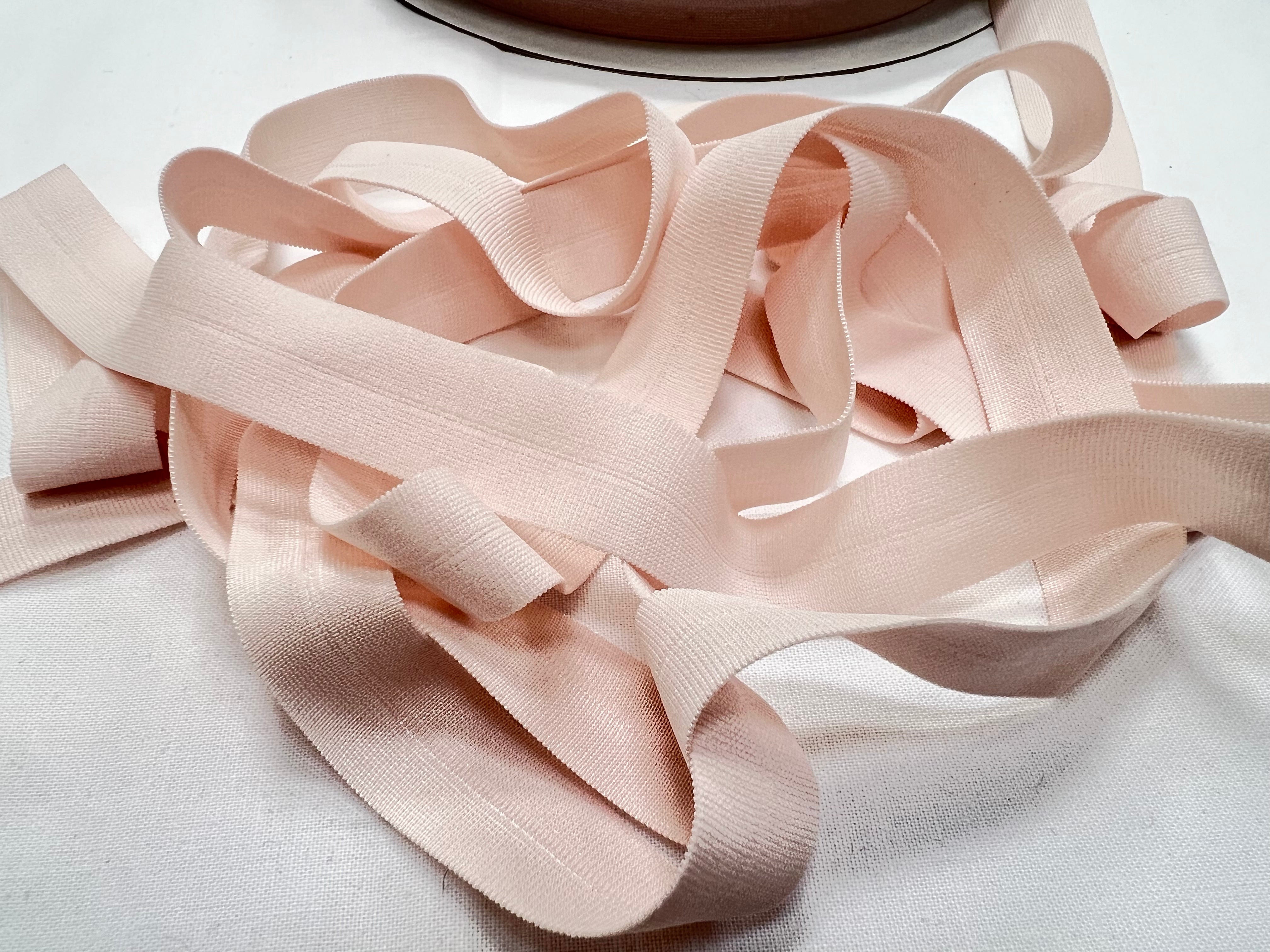 BIAIS PLAT ÉLASTIQUE LINGERIE ROSE LAYETTE 18mm - My Little Coupon