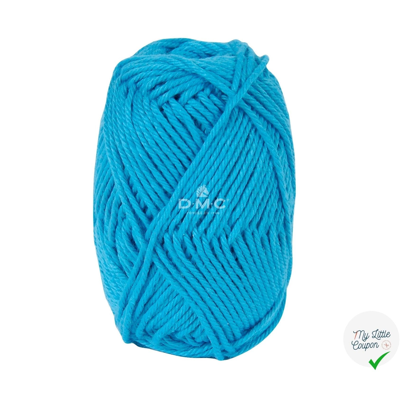 BOBINE DE HAPPY COTTON DMC 20 G BLEU CYAN - My Little Coupon