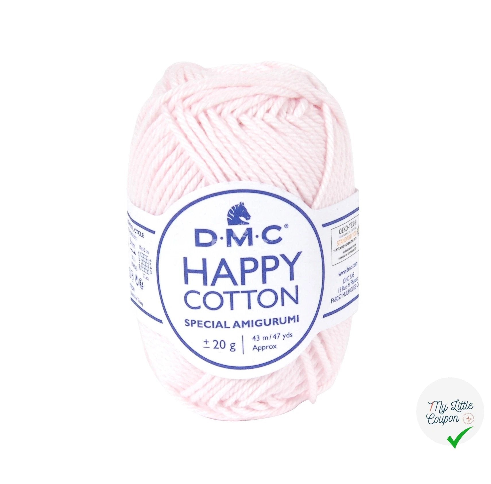 BOBINE DE HAPPY COTTON DMC 20 G ROSE - My Little Coupon