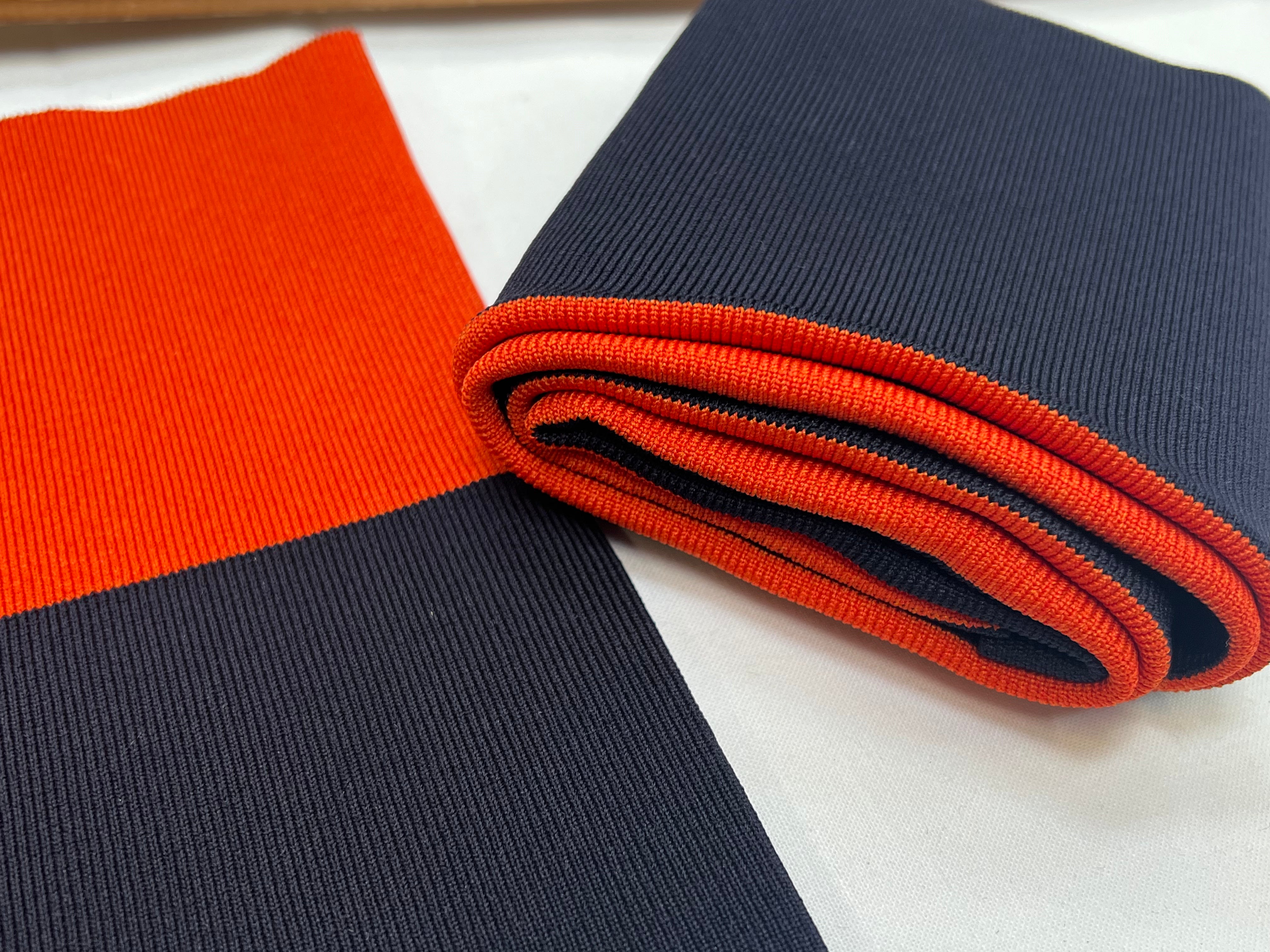 BORD CÔTE BI-GOÛT ORANGE/MARINE NAVY 103x11cm - My Little Coupon