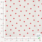 BORD-CÔTE IMPRIMÉ CŒURS FOND ROUGE - My Little Coupon