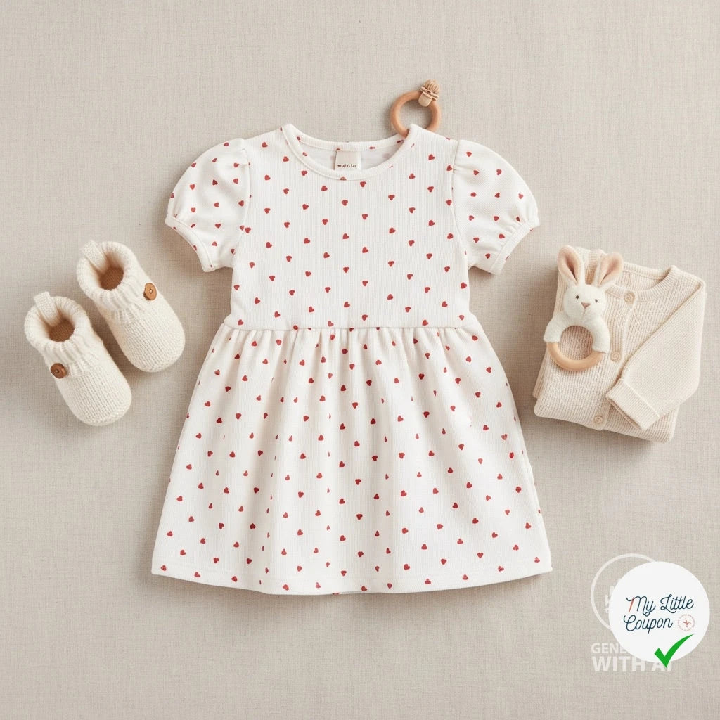 BORD-CÔTE IMPRIMÉ CŒURS FOND ROUGE - My Little Coupon