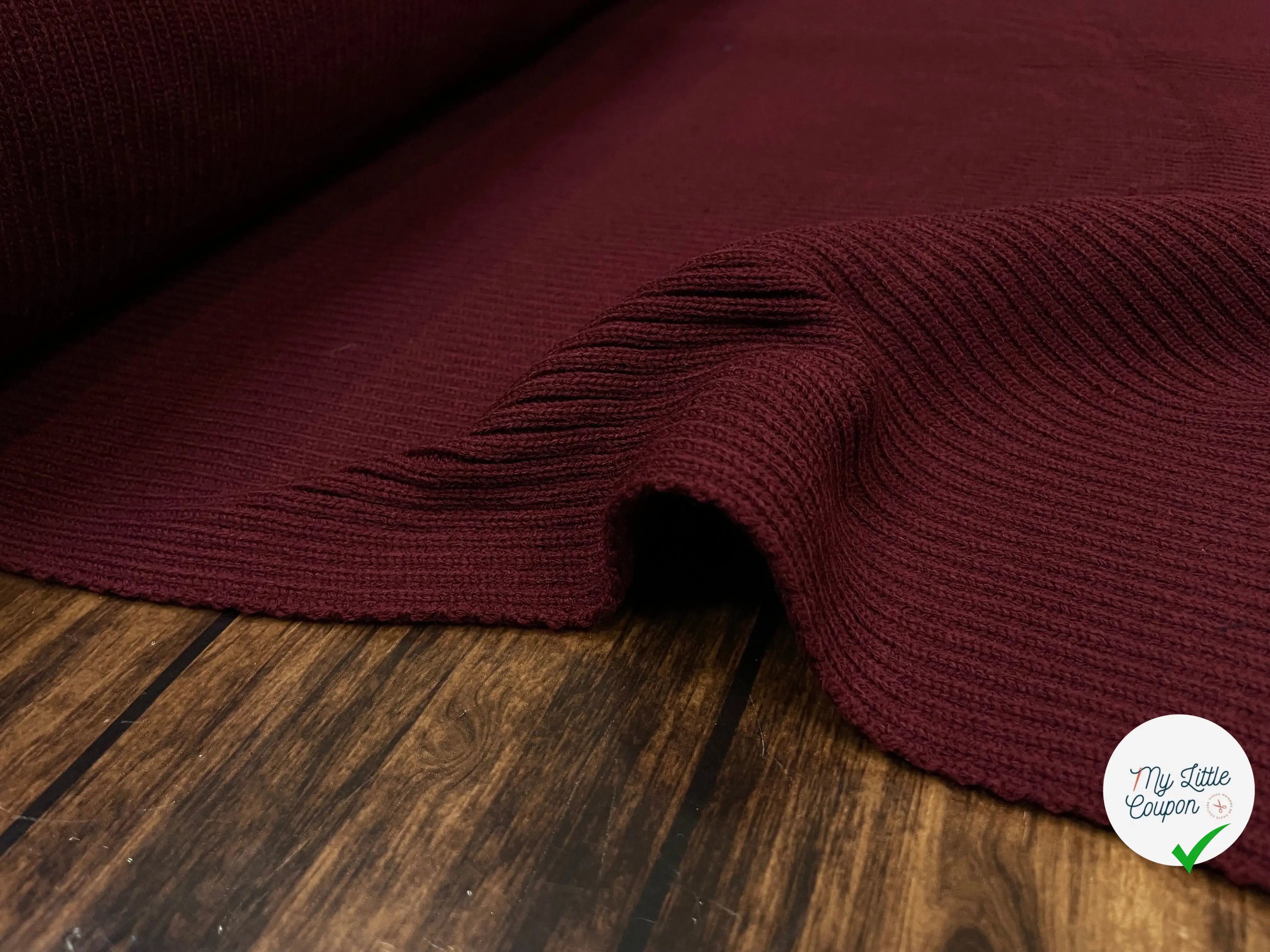 BORD CÔTE LOURD 100% ACRYLIQUE BURGUNDY - My Little Coupon