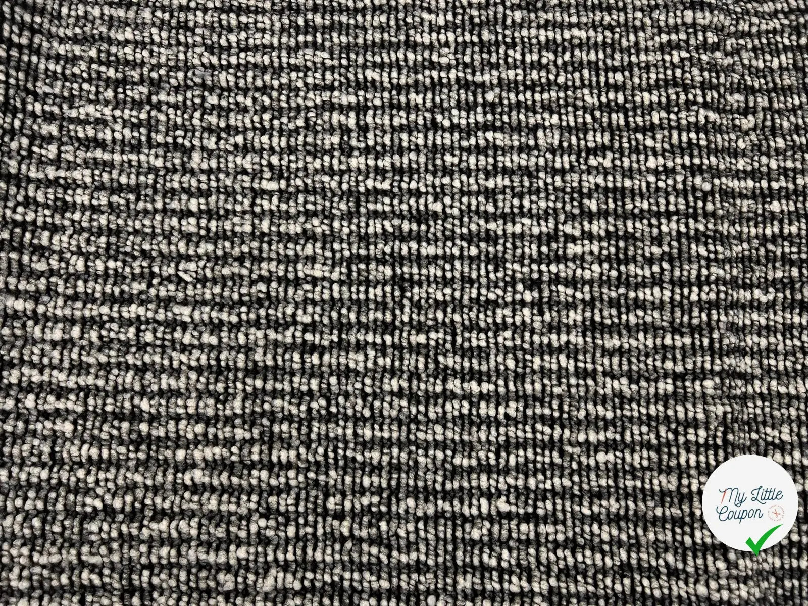 BOUCLETTE CHENILLE CAMAIEU BLANC ET NOIR - My Little Coupon - tissu - coudre