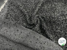 BOUCLETTE CHINÉE GRIS ET NOIR FAÇON TRICOT - My Little Coupon - tissu - coudre