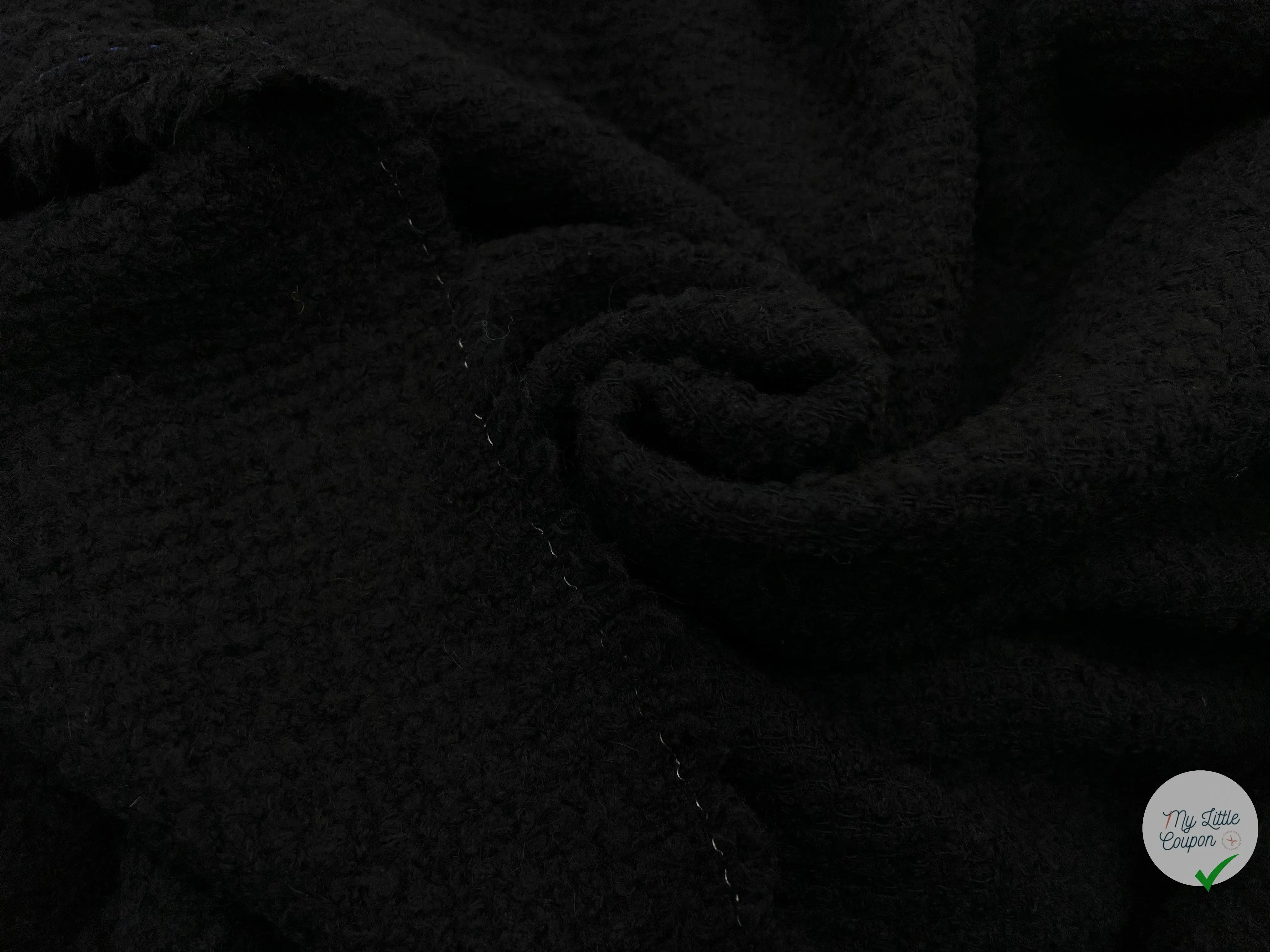 BOUCLETTE NOIR SIMPLE - My Little Coupon - tissu - coudre