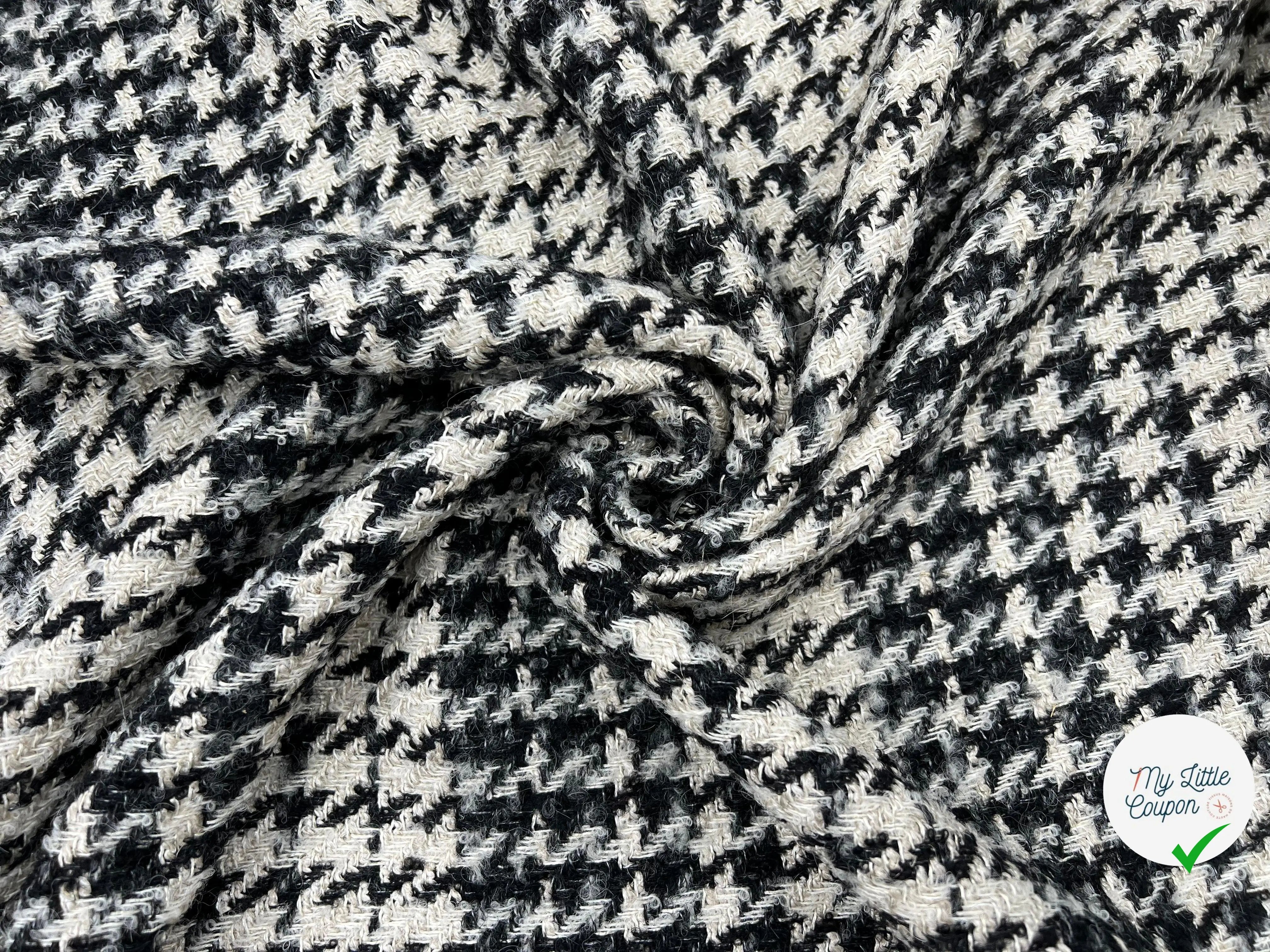 BOUCLETTE PIED DE COQ ÉDITION ATELIER PIÈCE UNIQUE DÉFILÉ - My Little Coupon - tissu - coudre