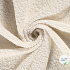 Bouclette stretch unie blanc cassé