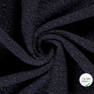 Bouclette stretch unie bleu marine