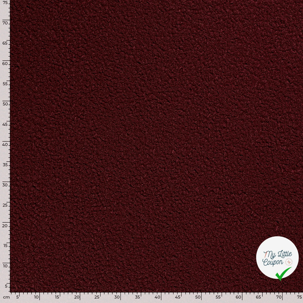 Bouclette stretch unie bordeaux
