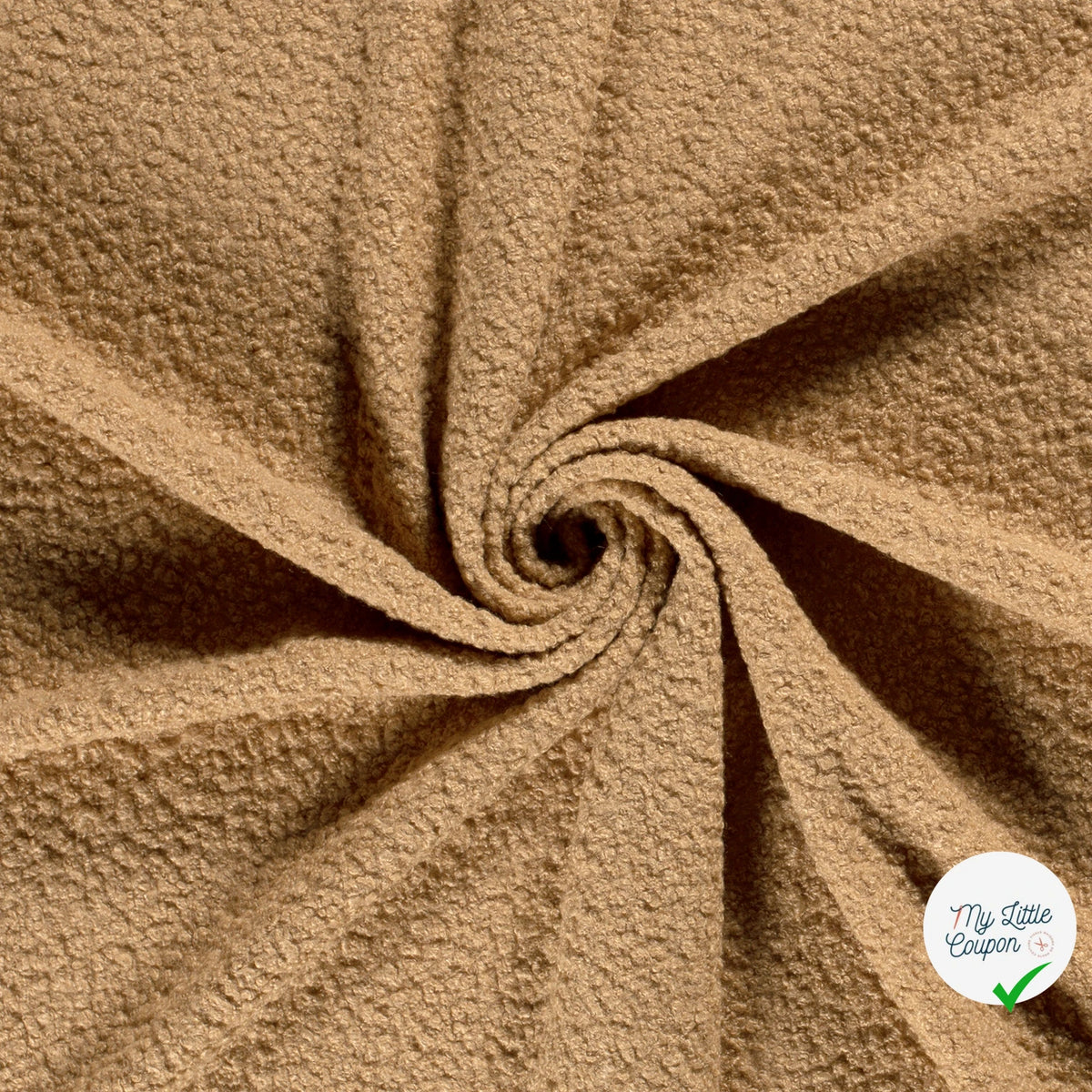 Bouclette stretch unie camel