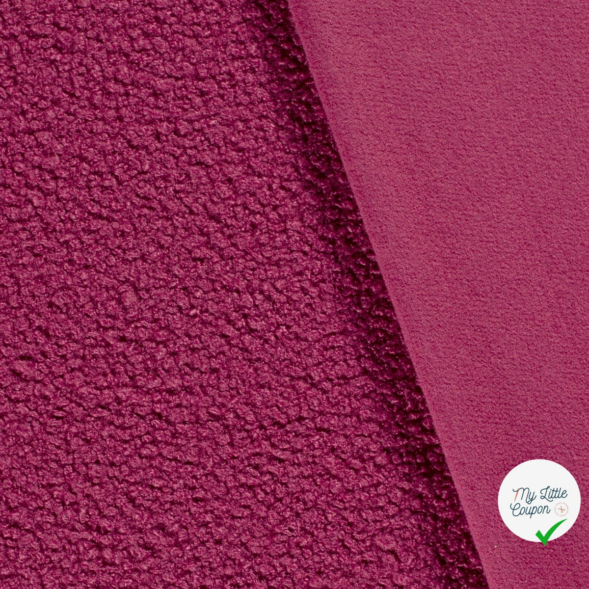 Bouclette stretch unie fuchsia