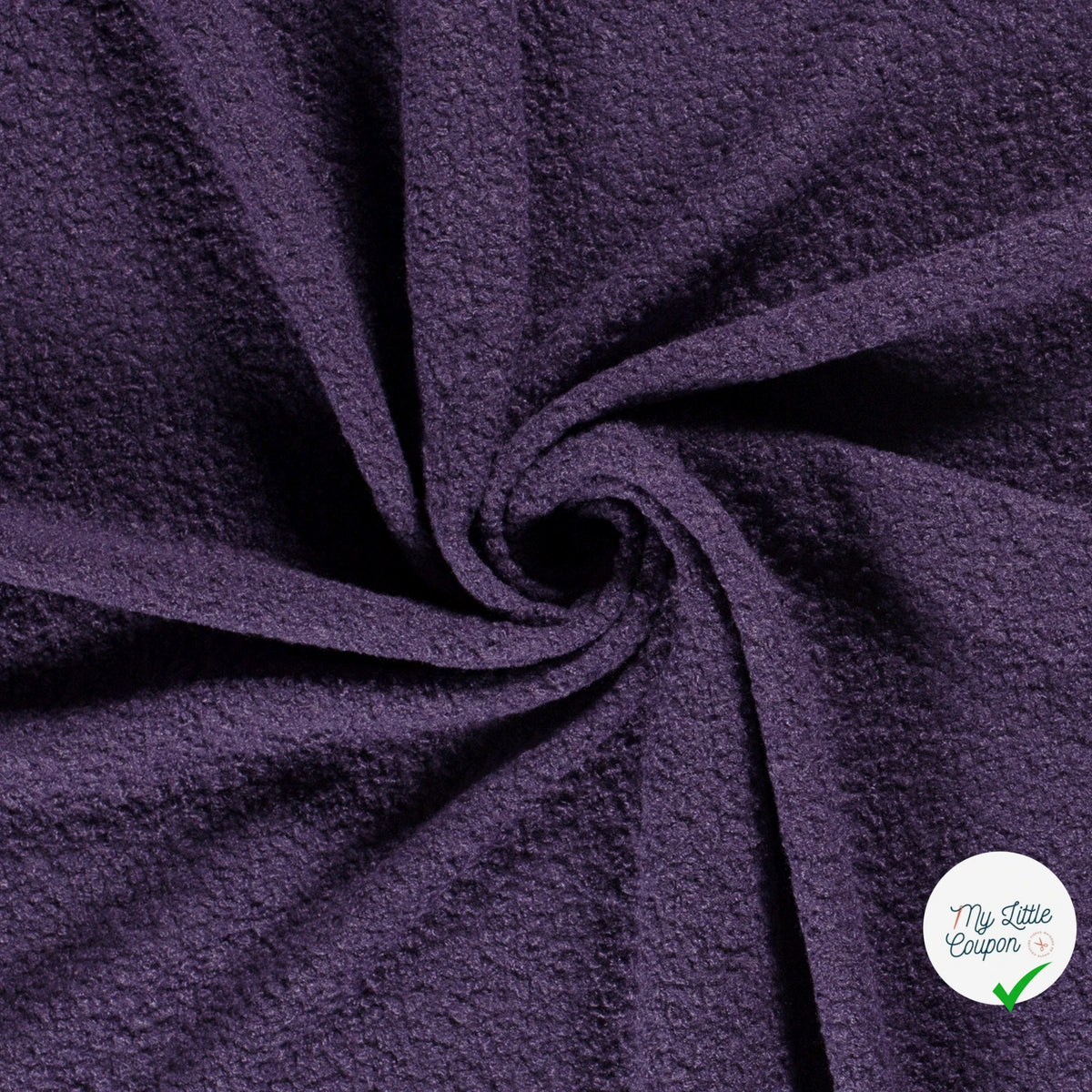 Bouclette stretch unie noir carbone